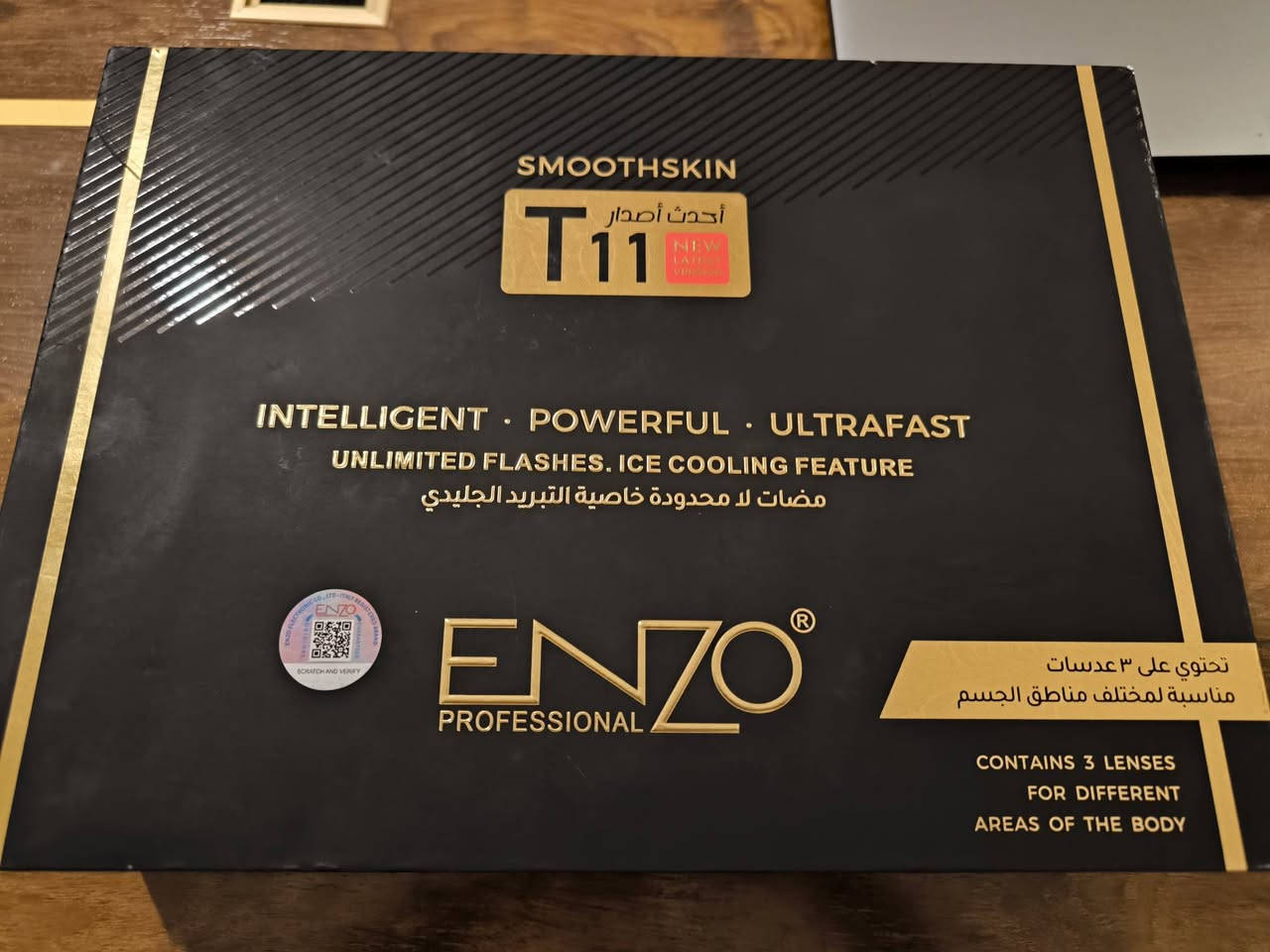 جهاز ليزر منزلي  الايطالي ENZO Professional T11 أحدث إصدار، شبه جديد واستخدام بسيط جداً فقط.

الجهاز نظيف ويعمل بصورة ممتازة، وكامل مع جميع ملحقاته:
• 3 عدسات للمناطق المختلفة
• خاصية التبريد الجليدي
• نظارة الحماية
• الحقيبة الأصلية
• الكارتون والكتيبات والملحقات
 
السعر 300 الف وقابل للتفاوض 
المكان بابل / حلة
رقم الهاتف  ***********
