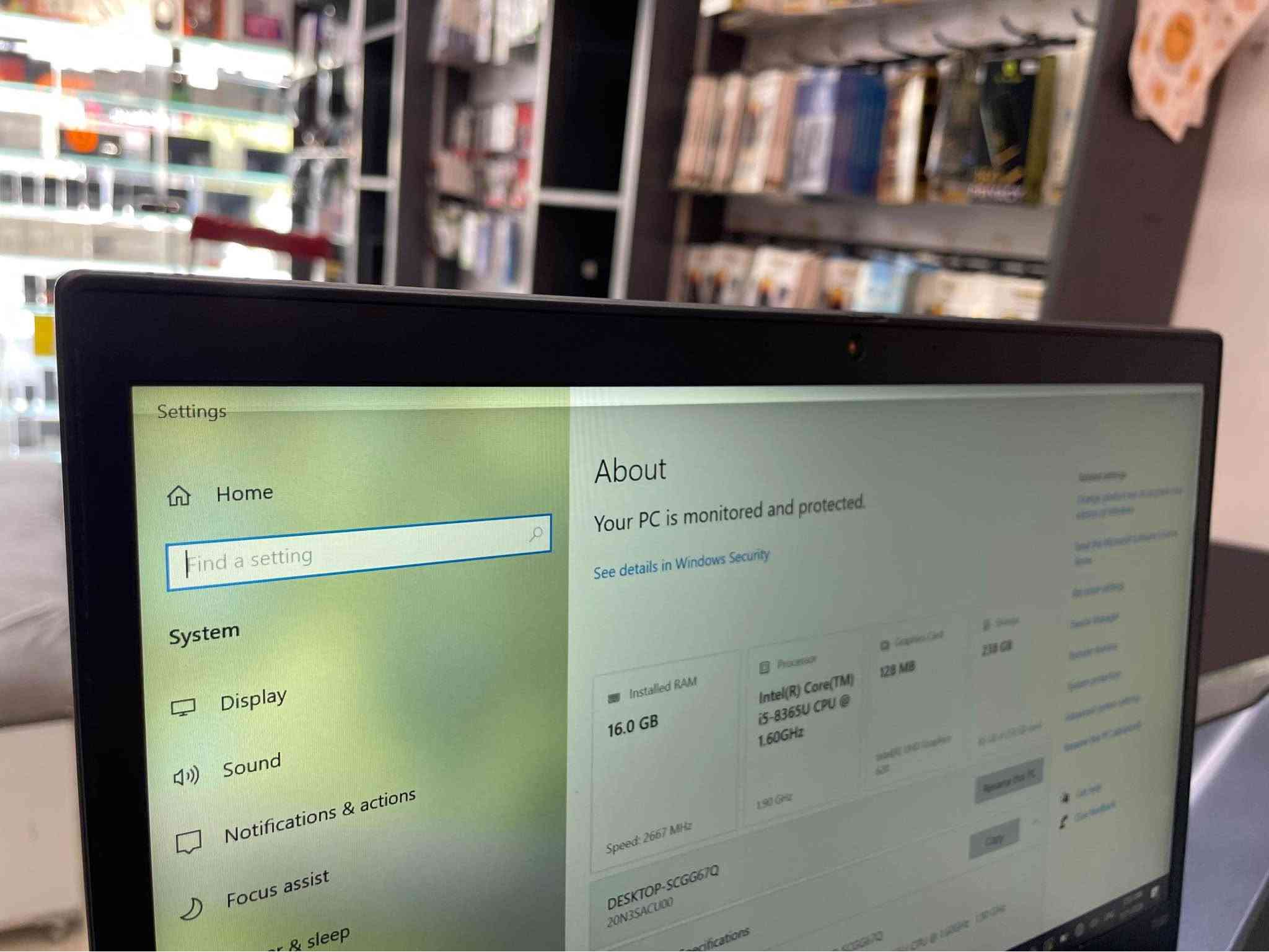 Lenovo ThinkPad T490 بۆ فرۆشتن

Intel V Pro i5-8365 1.60GHz
16GB 2400MHz
Toshiba 256 GB NVMe
UHD Graphics 620 8GB Touchscreen 

لاپتۆپەکە زۆر خاوێنە تەنها لەشاشەکەی خەتێک زیاد سپیە هەر ئەوەندە 

ناونیشان هەولێر  نرخ (300$)
ژمارە مۆبایل 
*********** أربيل, العراق

نص مكتوب في الصور:
- Settings Home Find a setting System Display Sound Notifications & actions Focus assist Power & sleep Battery Storage Tablet Multitasking Projecting to this PC Type here to search About Your PC is monitored and protected. See details in Windows Security Installed RAM 16.0 GB Speed: 2667 MT/s DESKTOP-SCGG67Q 20N1S4CU00 Device Specifications Device Name Processor Installed RAM Graphic Card DESKTOP-SCGG67Q Intel(R) Core(TM) i5-8365U CPU @ 1.60GHz 1.30 GHz 16.0 GB (15.7 GB usable) Intel(R) UHD Graphics 620 Processor Intel(R) Core(TM) i5-8365U CPU @ 1.60GHz 1.30 GHz Graphics Card 128 MB Intel(R) UHD Graphics 620 Storage 238 GB Related settings Change product key or upgrade your edition of Windows Read the Microsoft Software License Terms BitLocker settings Device Manager Remote desktop System protection Advanced system settings Rename this PC Rename this PC Copy Copy Get help Get Windows 10 ENG ARIO 1205 PM
- Lenovo ThinkPad T490 Intel VPro i5-8365 1.60GHz 16GB 2400MHz Toshiba 256GB NVMe UHD Graphics 620 8GB 300$
- Settings Home Find a setting System Display Sound Notifications & actions Focus assist Power & sleep Battery Storage Tablet Multitasking Projecting to this PC Type here to search About Your PC is monitored and protected. See details in Windows Security Installed RAM 16.0 GB Speed: 2667 MHz Processor Intel(R) Core(TM) i5-8365U CPU @ 1.60GHz 1.90 GHz DESKTOP-SCGG67Q 20N3SACU00 Device Specifications Device Name DESKTOP-SCGG67Q Processor Intel(R) Core(TM) i5-8365U CPU @ 1.60GHz 1.90 GHz Installed RAM 16.0 GB (15.7 GB usable) Graphics Card 128 MB Intel(R) UHD Graphics 620 Storage 238 GB 45 GB of 238 gb used Rename this PC Copy Related settings Change product key or upgrade your edition of Windows Read the Microsoft Software License Terms BitLocker settings Device Manager Remote desktop System protection Advanced system settings Rename this PC (advanced) Get help Give feedback 3:53 AM 9/21/2026 T490