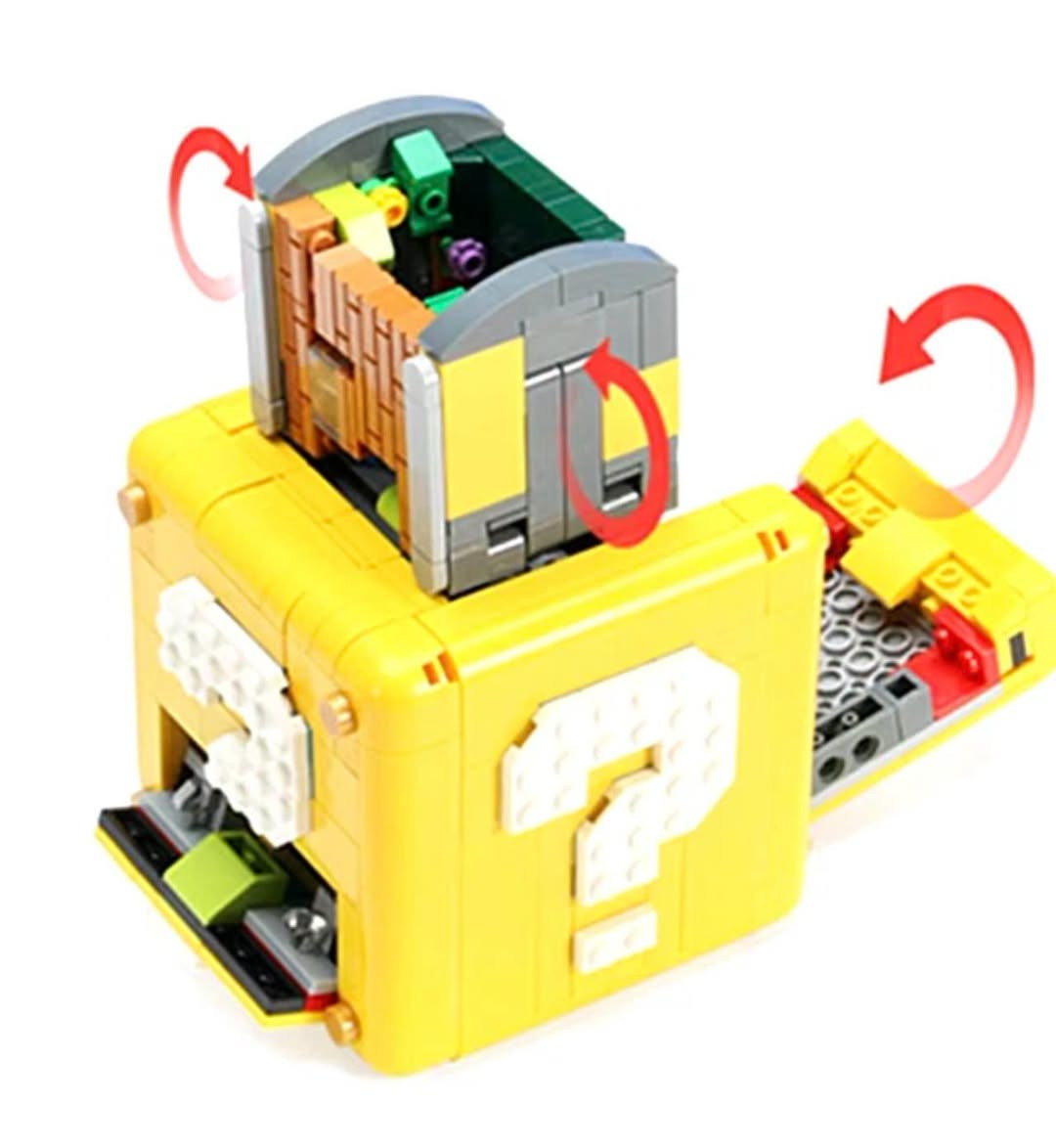 مجسم مكعب علامة الاستفهام المصغر (Mini Mario Question Mark Block)، وهو نسخة مصغرة مخصصة للبناء ومستوحاة من مجموعة LEGO Super Mario 64 Question Mark Block 71395.يتميز هذا المجسم بآلية ميكانيكية مبتكرة تتيح فتحه عند الضغط عليه ليظهر من داخله عالم مصغر مقتبس من لعبة سوبر ماريو الشهيرة، بما في ذلك شخصية ماريو الصغيرة والمناطق المحيطة بها.الأبعاد والمواصفات:الأبعاد: يأتي المكعب بتصميم متناسق يبلغ 10 سم × 10 سم × 10 سم عند إغلاقه، كما هو موضح بالقياسات التوضيحية.الاستخدام: يُستخدم كقطعة ديكور مميزة لعشاق الألعاب أو كصندوق تخزين صغير الحجم متوافق مع قطع تركيب الليغو.
متوفر لدينا للبيع يوجد توصيل لجميع المحافظات واتساب ***********

نص مكتوب في الصور:
- Bricks Number 680+ PCS
- 10CM 10CM 10CM