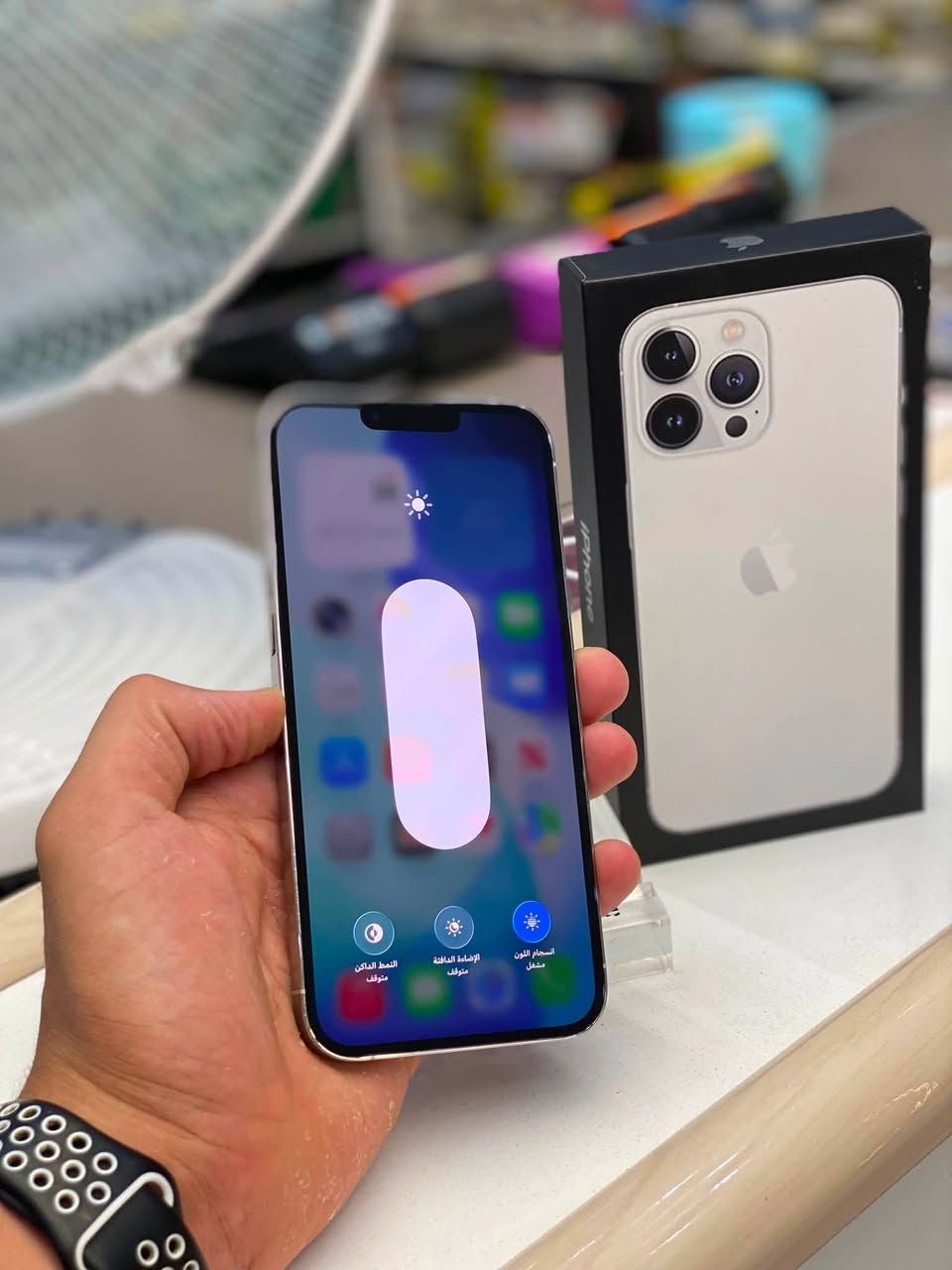 ايفون 13 برو ماكس🔥ذاكرة 256والبطاريةً91🔋
الجهاز 💯ولا غلطة ب سعر 650 الف 🔥
الجهاز مستبدل. قطعةًاصلية من ابل ✅تقرا بل اعدادات قطعة اصلية +وصل ضمانً من المركز 5 ايام وكامل ملحقات 
وشرط تفحص الجهاز وين ميعجبك في. حال وجود اي خلل استبدل فورا 🛑
📍بغداد البياع شارع 20 اسم المحل سنتر البياع للموبايل 
***********📞
