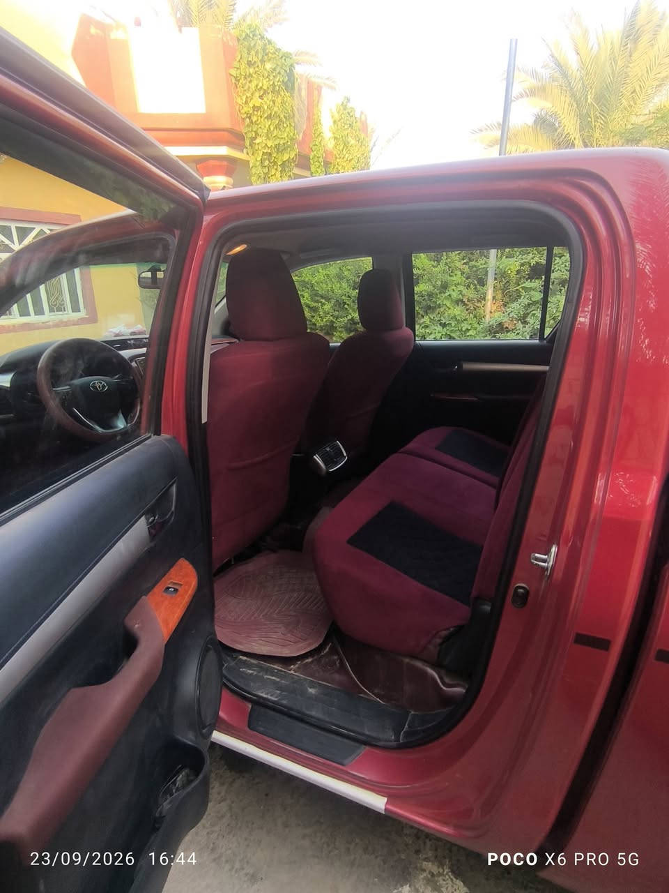 السلام عليكم
بيكم فلاونزه موديل 2019 كويتي 
رقم بابل دولي باسمي لسنه 2030
اللون احمر غير محدد 
مواصفات 
كير اوتماتيك 
كامره خلفيه 
تبريد قطعتين 
حجم المحرك 2700
المحرك مفتوح وبيه قطعتين تبديل بنيد وجاملغ
السعر 215 وبيه مجال 
رقم صاحب السياره *********** 
مكان السياره بابل ناحيه النيل 
ملاحظه اني مكلف ب النشر @إشارة ظاهر السلطاني

نص مكتوب في الصور:
- 23/09/2026 16:43 POCO X6 PRO 5G
- 23/09/2026 16:44 POCO X6 PRO 5G