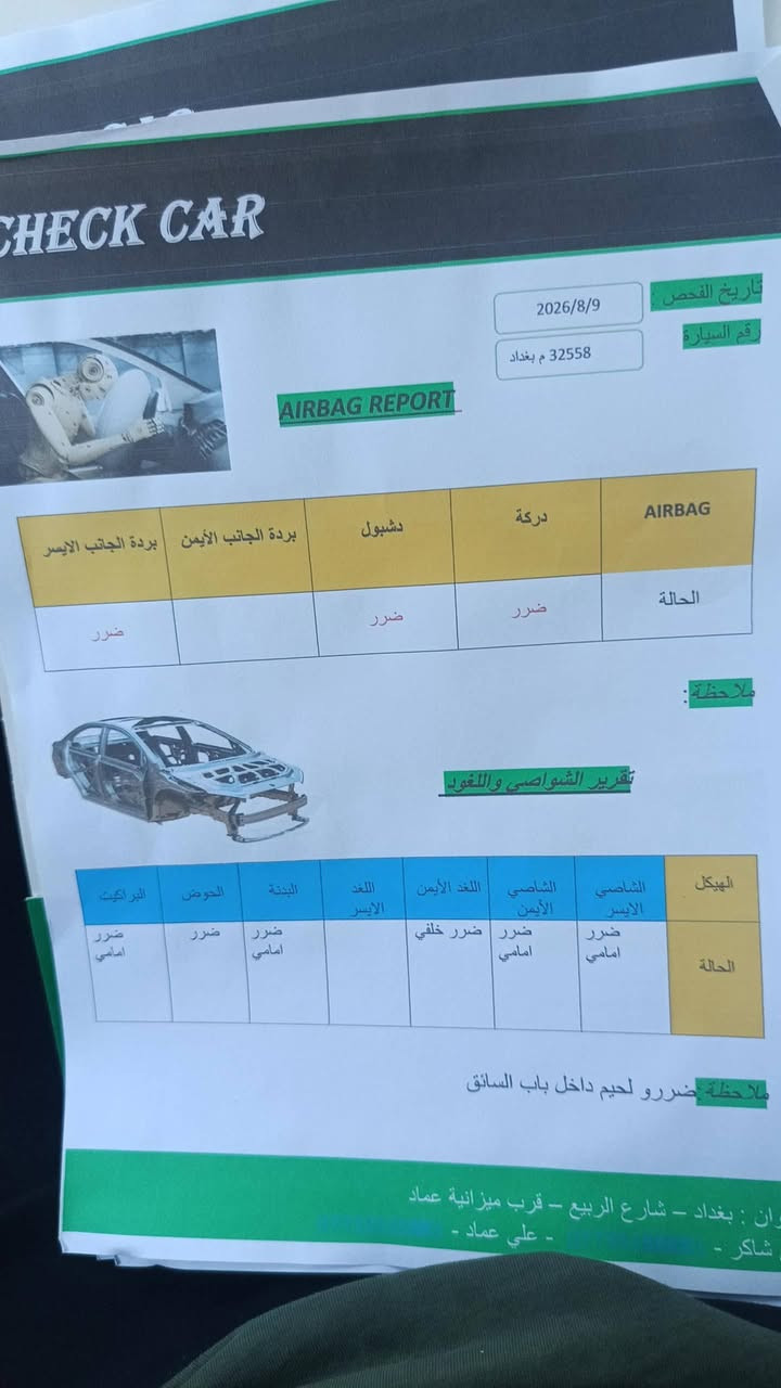 السلام عليكم ... اوبتما موديل15 امريكي لون ابيض رقم بغداد الدول جديد هزة جديدة وارد امريكي محرك 2400 ماشية 94 ميل السونار مرفق وية الصور بسعر مناسب 95 وبيها مجال قليل مكاني بغداد ***********

