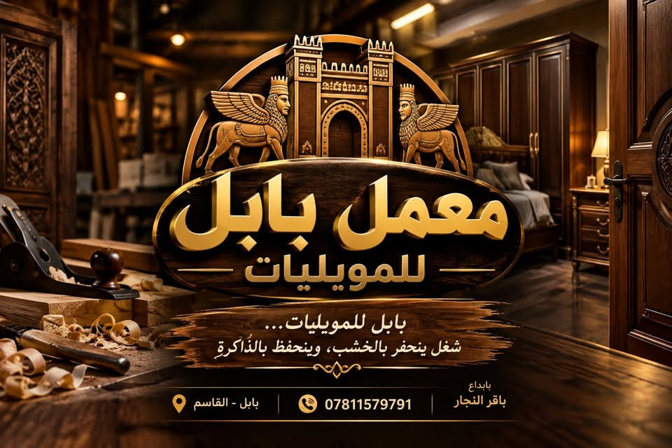 بابل - القاسم • أثاث حسب الطلب • أبواب خشب