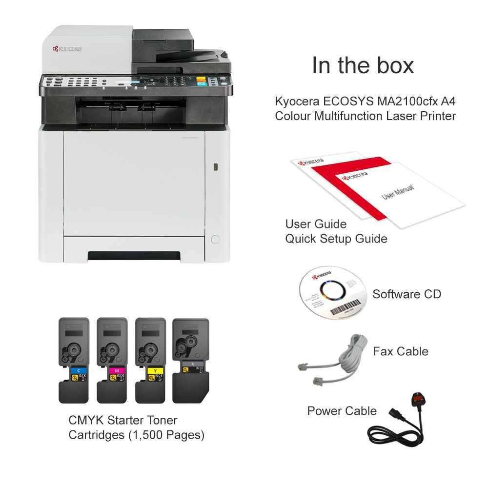 KYOCERA MA2100cwfx طبعة

طابعة ليزرية ملونة 3 في 1

الطباعة والنسخ والمسح الضوئي

سرعة الطباعة : 21 صفحة في الدقيقة A4

dpi 1200 x 1200

سرعة الماسح الضوئي : 30 ورقة في الدقيقة A4

الطباعة على الوجهين

وقت طباعة الصفحة الأولى : 11 ثانية للابيض واسود و 12 ثانية للملون

الذاكرة الاساسية: 512 MB

مزايا الشبكات : Wi-Fi Direct طباعة عبر الهاتف الذكي

(AirPrint. Mopria)

تحتوي على مغذي ورق لاستعمال الاوراق ذات الملمس الخشن

الطابعة جديدة تماماً و السعر 350 مع التخفيض 
هاتف *********** النجف, العراق
