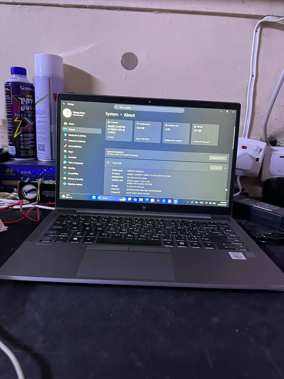HP ZBook Firefly • Quadro P520 • ٣٢GB رام