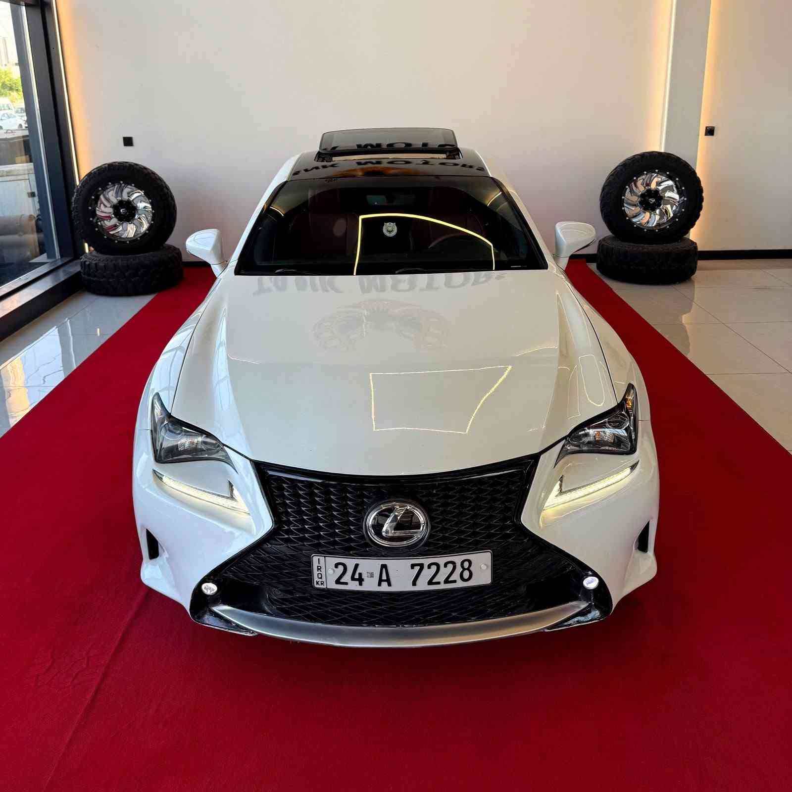 ⚜️ سلام عليكم اخوان ⚜️ 
لكزز RC300 موديل ٢٠١٧ F sport
سيارة محرك 20 TURBOT ✈️
مواصفات سيارة : 
كشنات جلد و كهربائي 
كشنات تدفئة و كشن خزن 
داخل احمر بلادي 
شاشة كبيرة 
ماوس 
ثلاث وضعيات قيادة 
كاميرا خلفي 
حساسات ٣٦٠ درجة 
تحدید سرعة و خط شارع 
فتحة صقف 
تحكمات استيرن 
بعد بي هواية مواصفات.........
سيارة مبين ماشاءالله كلش حلوة و مرتب جاهز مجهز 
سيارة ٣ قطع مصبوغ و ارباكات سستم 
رقم دهوك جديد تحويل ثاني يوم 
عنوان اربيل.....
*********** 
*********** أربيل, العراق
