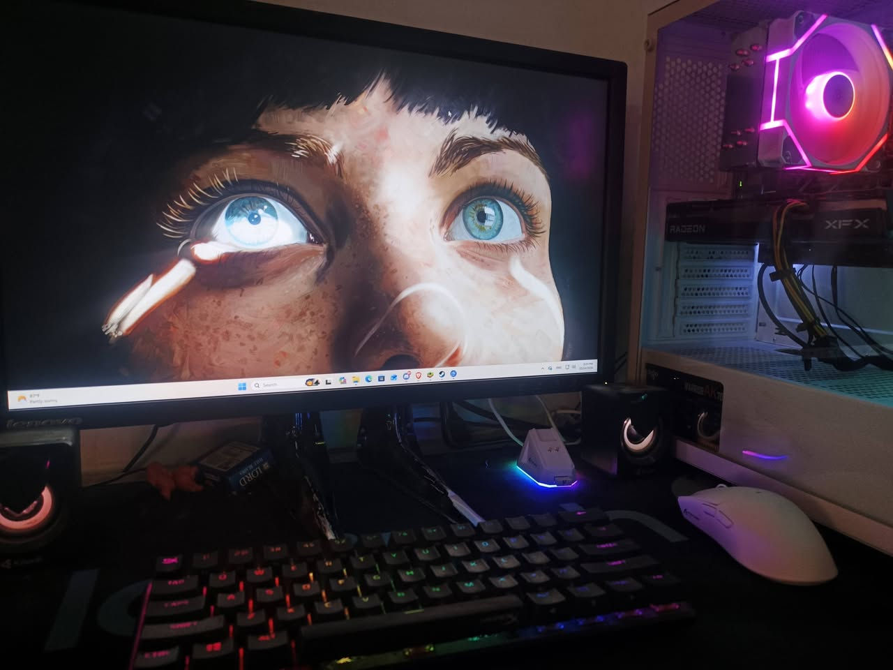 Ryzen 5 5500 • RX 6600 8GB • شاشة 24 إنچ