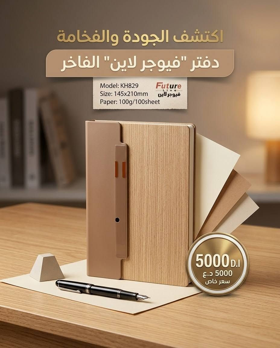 🎉✨ أهلاً بكم في [حكاية صوره وهدية]! ✨🎉
صفحتكم الجديدة لعالم القرطاسية، الإبداع، وأجمل أدوات الدراسة  📚✏️
​لأن البدايات المميزة تستاهل بداية استثنائي. 🎁💥
​🔥 عروض الافتتاح الكبرى :الجائزه هيه دفتر ابو 200 و 100 ومع اقلام سيت مع سيت الوان 🔥🔥🔥
​🎁 العرض الأول: 1️⃣ اعمل لايك للصفحة 👍
2️⃣ شير (مشاركة) للبوست على صفحتك الشخصية (عام) 🔄
3️⃣ منشن لـ  أصدقائك بالتعليقات 🏷️
اكثر شخص ايسوي مشاركات ايفوز ويانه مباشرة 
​🎁العرض الثاني : احجز 3 دفاتر الرابع مجانا 
​🎁العراض الثالث كل ما تحجز اكثر تجيك هدايه اكثر

​🌟 شنو ينتظركم ويا بيجنا؟
​📖 دفاتر مميزة جداً: أوراق ثقيلة فاخرة، تصاميم أغلفة ساحرة (أنمي، كيوت، كلاسيك)، وتنوع بين المسطر والـ Bullet Journal.
​🖋️ قرطاسية كاملة وأنيقة: أقلام جيل، هايلايترز بألوان باستيل هادئة، مقالم، حافظات، وكل مستلزمات المكتب والمدرسة.
​🎨 جودة وإتقان: كل قطعة اختارناها بعناية حتى تدوم وياكم وتفتح نفسكم 
​📍 موقعنا:
[حكاية صوره وهديه] - مجاور الحسينية المربعة
📞 للتواصل والاستفسار: [***********]
📩 أو راسلونا على رسائل الصفحة
​⏱️ العروض والسحب مستمر لغاية
2026/10/6

نص مكتوب في الصور:
- أقلام فحم فاخرة
- سعر السيت
- 2500
- دينار
- نوساين NUSIGN
- Pencil
- 10 PCS 2B
- اطلب الآن
- عروض قرطاسية مميزة Special Stationery Offers أقلام جيل "ديلي" الفائقة - 12 لوناً! Deli bright colors smooth writing 0.5 MM DELIGHT GEL PEN G119-12C 12 COLORS السعر: 4000 د.ع فقط! * عرض لفترة محدودة * الكمية محدودة +964 XXXXXXXXXX @DeliStationery_IQ Kirkuk, Iraq
- deli Scribe infinite تجربة مسح غير محدودة مع Deli Scribe Infinite! سعر القطعة: ٥٠٠ دينار متوفر الآن لدى جميع الموزعين المعتميدن.
- فن الفحم الفاخر يبدأ هنا
- سيت أقلام فحمية بريميوم
- الموديل: NS722-28
- 2000 دينار عراقي للسيت
- اكتشف الجودة والفخامة دفتر "فيوجر لاين" الفاخر
- Model: KH829
- Size: 145x210mm
- Paper: 100g/100sheet
- Future Line
- فيوجر لاين
- 5000 D.I
- 5000 د.ع
- سعر خاص