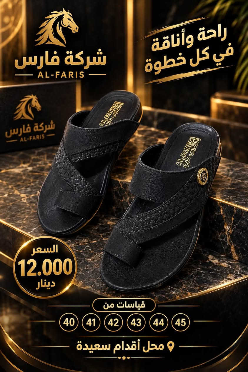 محل أقدام سعيدة • توصيل • مقاسات ٤٠-٤٥