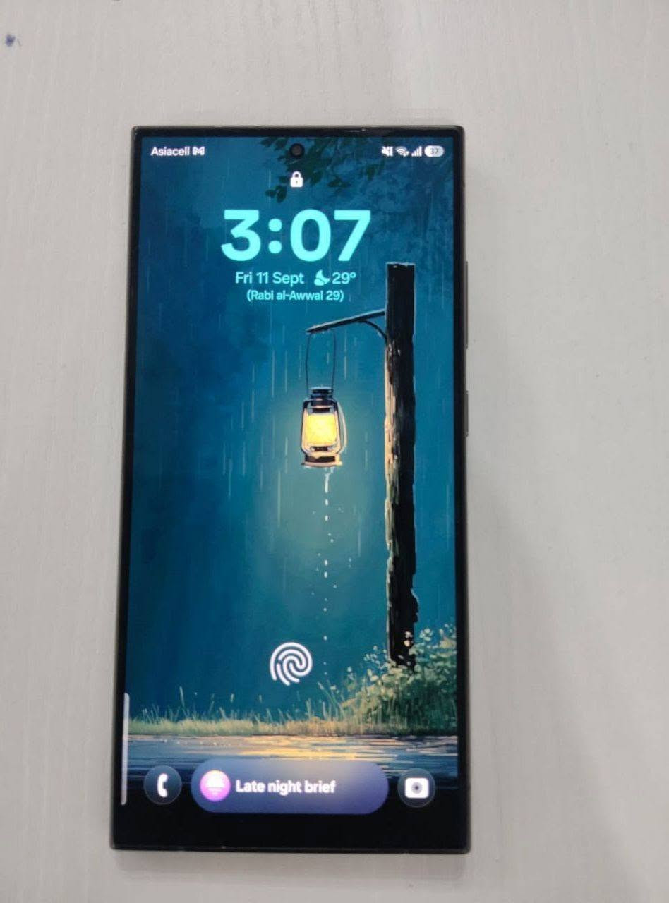 📱Samsung s24 ultra
💰 السعر: 890,000 دينار 
✨ الجهاز نظيف جدًا جدًا وما بي أي مشكلة، وحالته ممتازة.

✅ غير مفتوح نهائيًا وما داخل صيانة
✅ الكارتونة موجودة
✅ الشاحن وجميع الملحقات الأصلية موجودة
✅ اللون: أسود 🖤
✅ يدعم شريحتين اتصال
✅ RAM: 12GB
✅ التخزين: 256GB

مكاني بغداد شارع فلسطين ، رقمي *********** .
الجهاز استخدام شخصي ومحافظ عليه وكأنه جهاز جديد ، واهلا وسهلا بالجميع 🤍

نص مكتوب في الصور:
- 3:12 M Device care Good Optimise now to free up more memory. Optimise now Battery 37% 9 h 48 m left Storage 42% used 109.5 GB / 256 GB Memory 57% used 6.9 GB / 12 GB App protection Off Performance Performance profile Standard
- 3:17 36 About phone S24 Ultra الخاص ب Abdallah Rename Product name Galaxy S24 Ultra Model name SM-S928B/DS Serial number R5CY82QA26J SIM 1 Phone number Network Asiacell IMEI 1 350515951527939 Available SIM IMEI 2 357447421527930 Status information Legal information Software information Al-generated content