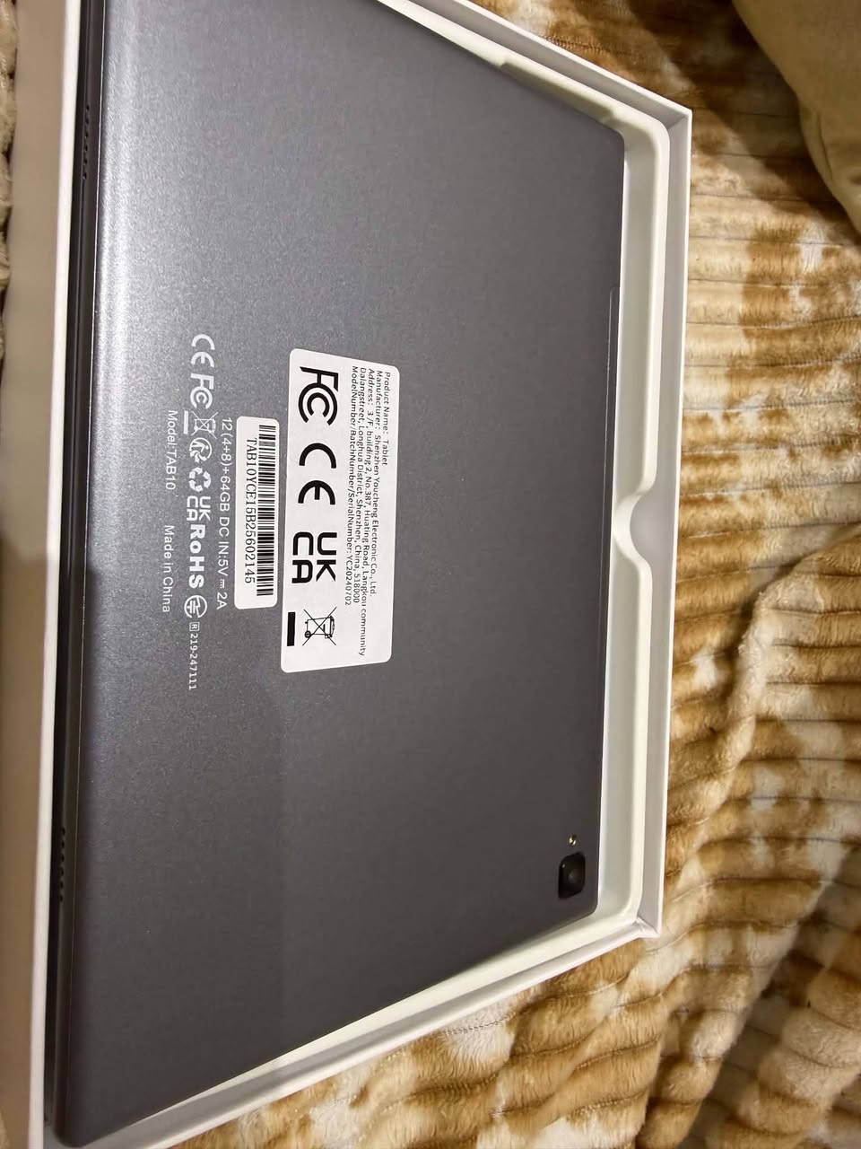 اسم الجهاز PAP 22 Raccolta Cartone Table📱
📱 الشاشة: 10.1 إنچ
💾 التخزين: 64GB أو 128GB حسب النسخة
🧠 الرام: توجد نسخة 4GB RAM + 64GB
🤖 النظام: Android 13، وبعض الإعلانات تذكر Android 14
📶 Wi-Fi
⌨️ يدعم كيبورد وقلم، وبعض الحزم تأتي مع ماوس
🔌 الشحن: 5V / 2A ظاهر على ملصق الجهاز
📷 كاميرا خلفية موجودة
السعر ١٥٠ وبي مجال
بغداد حي العامل الاتصال ***********
