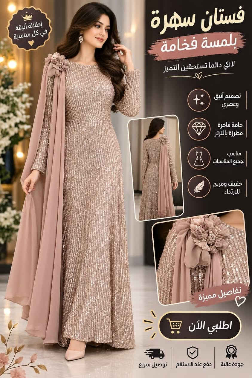 فستان سهرة • مقاس XL • ترتر