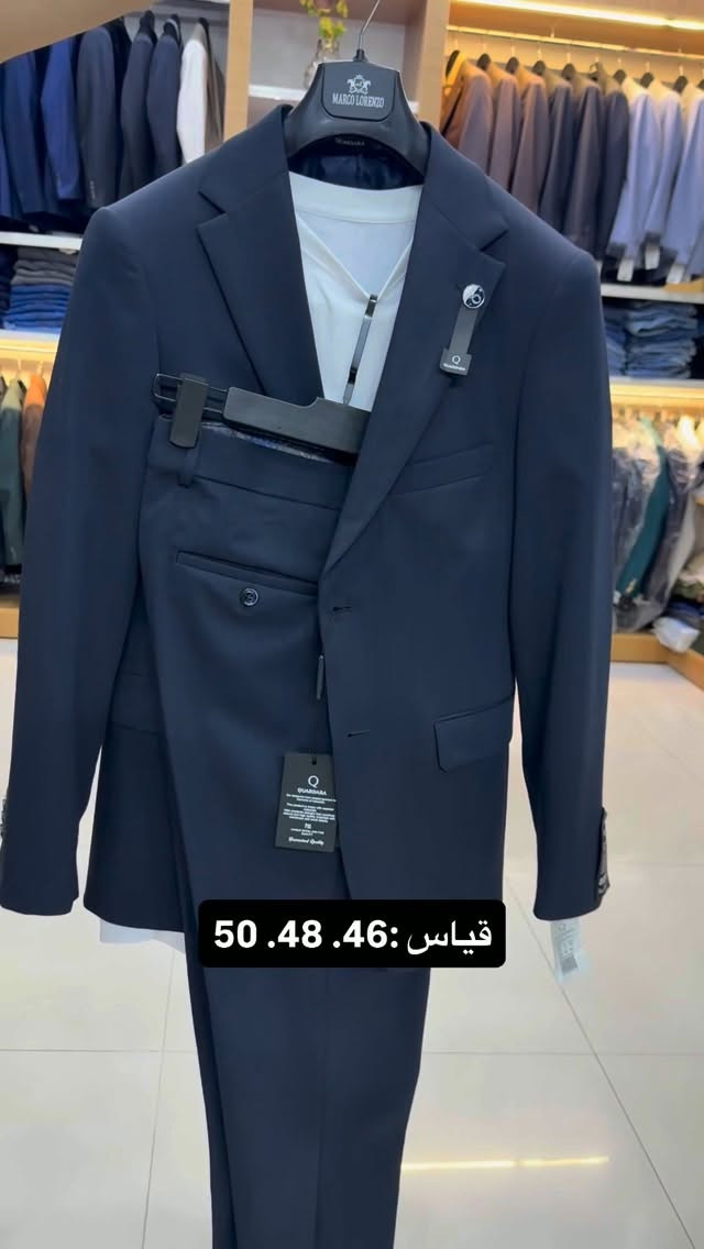 #ازياء_حسن_جبار 👔
بدله ماركة تركيه 🇹🇷
من QUARDARA
القياس:46. 48. 50

‏‎العنوان 📍
‎ناصريه حي العسكري شارع المدارس مقابل مسبح الموج الأزرق  للحجز دايركت او واتساب ***********#ازياء_المشاهير #الناصريه #ذي_قار 
‏

نص مكتوب في الصور:
- قياس: 46. 48. 50