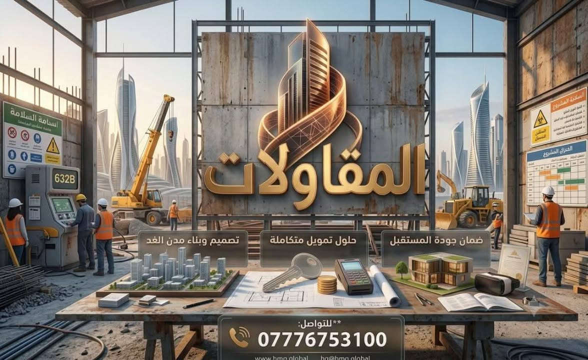 السلام عليكم على بركة الله تعلآ مقاولات الاشراق بناء 🚧 الدور و العماير باحدث تصاميم الجديد و بناء حسب طلب يوجد لدينا نضام اقساط يكون البناء من70%الى100% يتم الدفع نص المبلغ والباقي ع شكل دفعات الاستفسار ***********

نص مكتوب في الصور:
- للتواصل: *********** إعلان مقاولات الشراق بناء حديث وتصميم و تصاميم هندسية تشطيبات من 70% إلى 100% حسب طلبك نظام قسط ميسر ادفع نصف المبلغ نصمم ونبني أحلامك بدقة واحترافية مكتب الشراق للمقاولات Al-Sharaq Contracting
- بناء أحلامك.. بدقة الشراق مقاولات الشراق بناء هندسي بتصميم عصرية تصاميم هندسية تصاميم حسب الطلب من 70% إلى 100% نظام الأقساط ادفع 50% نصف المبلغ والباقي أقساط ميسرة بناء حديث تنفيذ عالي الجودة خبرة هندسية تسليم في الموعد جودة استثنائية المنفذ الأعمال: حسين مهدي المهندس المدني: عبدالعزيز للاستفسار تواصل معنا: *********** تفوت عروضنا.. اتصل الآن!
- المقاولات تصميم وبناء مدن الغد حلول تمويل متكاملة ضمان جودة المستقبل للتواصل: *********** www.bmg.global hg@bmg.global