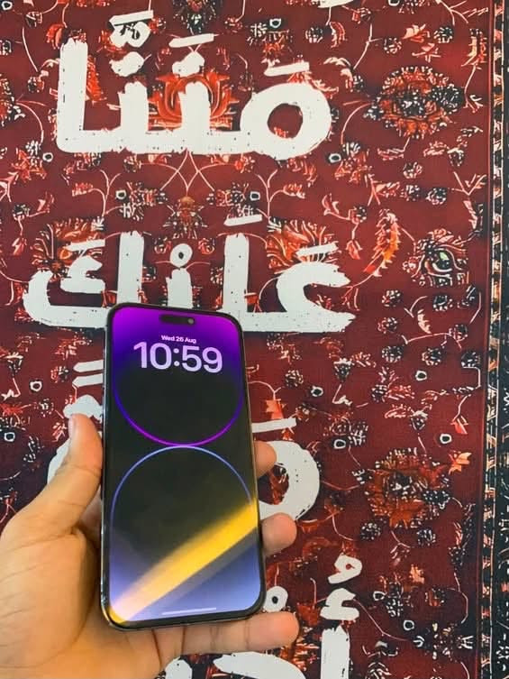 14 برو ماكس ذاكره 256 بطاريه 100 مبدل شاشه وبطاريه اصليات جهاز كلش. حلو وكل عيب. مابي  فيس ايدي شغال السعر 525الف وبي. مجال كلش بسيط رقمي ***********
