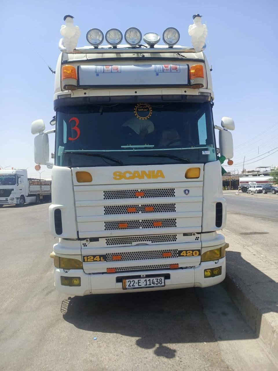 لبيع سكانيا ٢٠٠٣سنكل ثابت هزه فحص جديد بسمي تحويل مباشر تخم تاير راس وعربانه مربوطه جناب ٨٠ ويل  كروم سياره نضيفه جاهزه لشقل مكان بابل نيل ***********
