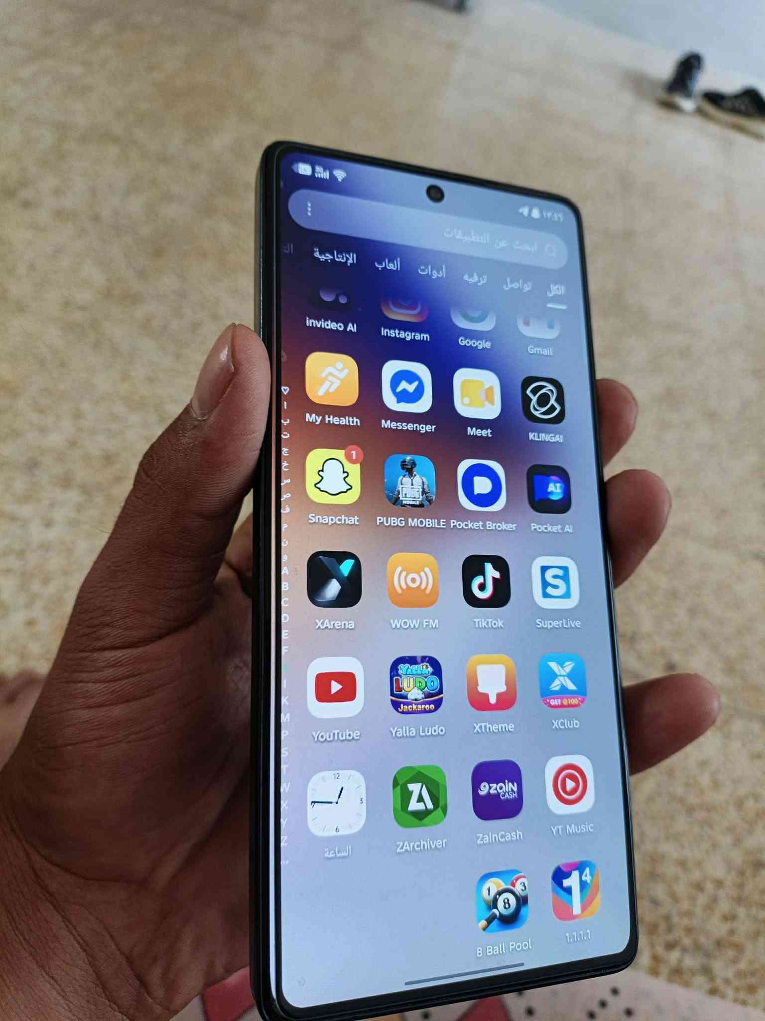وحش الالعاب Infinix GT 20 Pro
وحده التركيز8200 معالج 24 12 + 12
كاميرا الخلفيه 108 
كاميرا الاماميه 32
بطاريه 5000
شاشه 144 هيرتز
ذاكره 256 
جهاز شرط نظيف مقابيل العين اغراضه كلها كامله سماعات كرتونه شاحنه ما بي اي نقص فقط اللي موضح بالصوره تواصل رقم واتساب ***********

نص مكتوب في الصور:
- الإعدادات الحساب عناصر التحكم الرسومات الجرافيكية مفاتيح التحكم الحساسية الالتقاط نقطة التصويب والمؤثرات الصوت ورد فعل اللمس الإشعارات X مخصص معدل إطارات أفضل متوازنة رسومات أفضل (مخصصة: اضبط التفضيلات يدويًا. لكن انتبه، فقد يؤدي تعيين قيم عالية لجميع الإعدادات إلى مشكلات في الأداء، مثل ارتفاع درجة الحرارة أو معدل الإطارات: مرتفع الرسومات: عالية الدقة Hub معدل الإطارات: إكستريم+ الرسومات: سلسة ساحة الانتظار معدل الإط HUB المنزل سلسة سلسة فائقة متوازنة عالية الدقة HDR فائق HDR عالي HDR ألترا إكستريم إكستريم+ قوية فائقة مرتفع متوسطة توفير الطاقة ضبط ذكي ضبط يدو تعديل مفضّل لمعدّل الإطارات (يجب خفضه إن ارتفعت حرارة الجهاز أو الرسومات التكيفية: تفعيل توفير الطاقة: تفعيل تنعيم الحواف: تعطيل (إعادة التعيين لاستعادة إعدادات