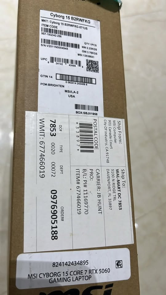 لابتوب msi للبيع
موصفات 
كرت 5060rtx 
معالج كور 7
رام 16
تخزين 512
لابتوب بعدة داخل ضمان مستخدم شهر واحد فقط
سعر1600 بيه مجال لشراي 
***********
