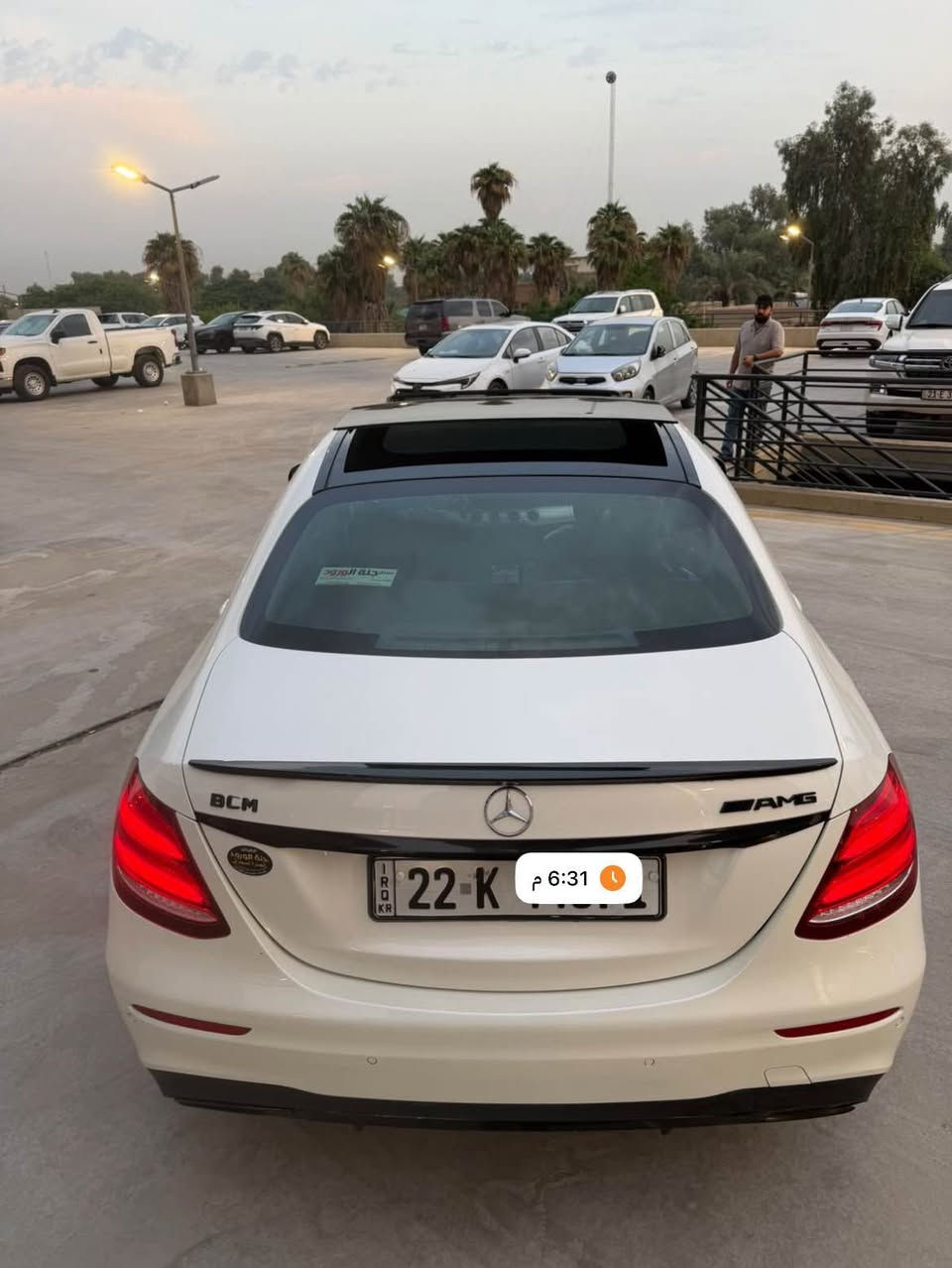مارسدس  E200  AMG 2017

خليجي كفاله عامه

4 سلندر 2000 تيربو 

ماشية 73ميل   

كشنات تدفئة وتبريد 

بصمة تشغيل 

العداد الكتروني شاشة متصلة 

دبل ماوس

كاميرات عدد 5 

رادار مانع تصادم امامي 

حساسات أمامية خلفية 

انارة ترحيب مري 

حزمة الوان داخلية مميزة 

كشنات كهربائي 

كشنات تدفئة 

لايت LED زينون 

4 انظمة قيادة 

سستم سماعات 

نظام اوتو ستوب 

وبيها بعد مواصفات اخرى

تدفئة مرايا جانبية 

جنطة كهرباء  

بانوراما 

‎5 وضعيات قيادة 

شفتات ستيرن 

داتا شو 

فووول مواصفات اعلى مواصفات بالمارسيدس 

سياره خليجي كفاله عامه بدون صبغ  بدون صبغ 

***********

 

هزه وسنويه جديده قبل سبوع كملتها يعني تحويل ثاني بدون ميحتاج هزه

بغداد الغدير او زيونه

 السعر 240 وبيها مجال وماكو هيج سعر بالنسبه نضافتها وكلين ووفول ومواصفات بغداد, العراق

نص مكتوب في الصور:
- 6:31 م
