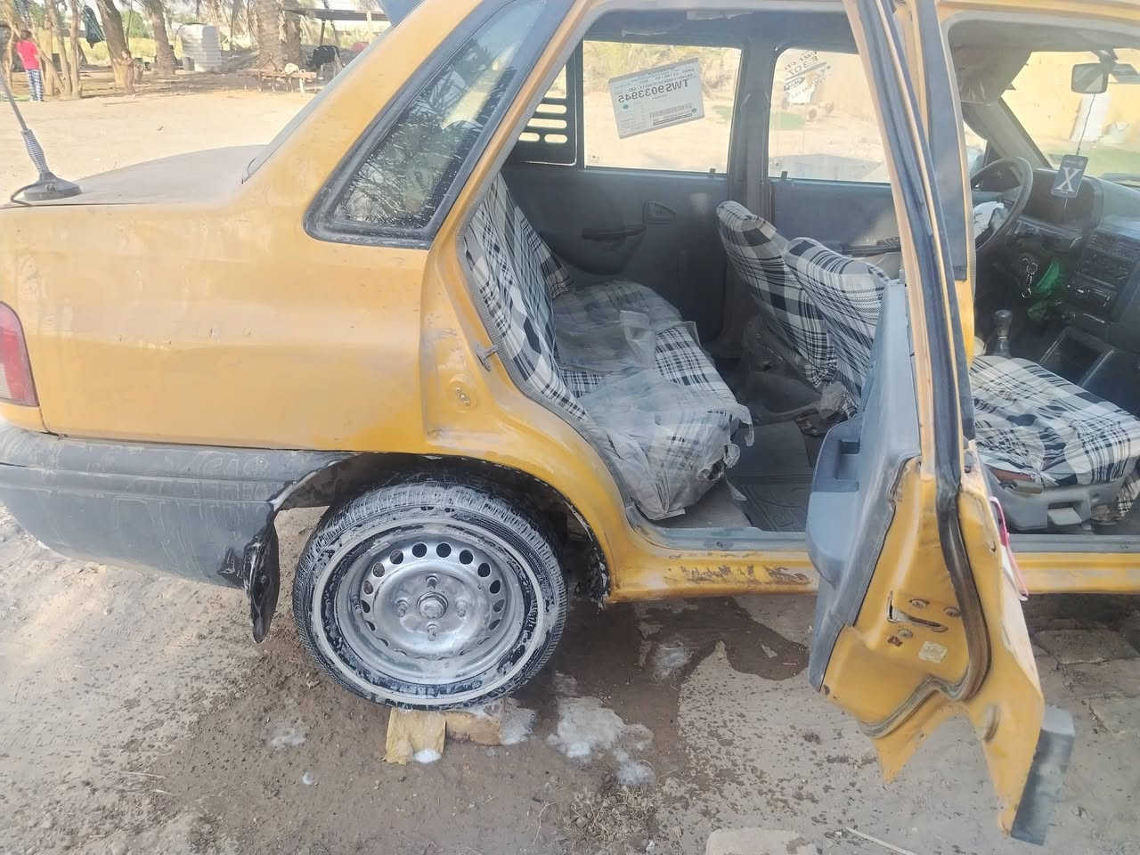 موديل 8رقم بغداد إنكليزي مشروع وطني بسمي مصفره هيئه غرامات كير خير من لله محرك بيه صرف 
شواصي نصاف تايرات زينات مسجل لايت عالي ناصي عضمتها حلوه كاعده مكفولة من صبغ وضربه وتبديل دوشمه نضيفه سعر ٢٥ بيها مجال مكاني بابل ***********
