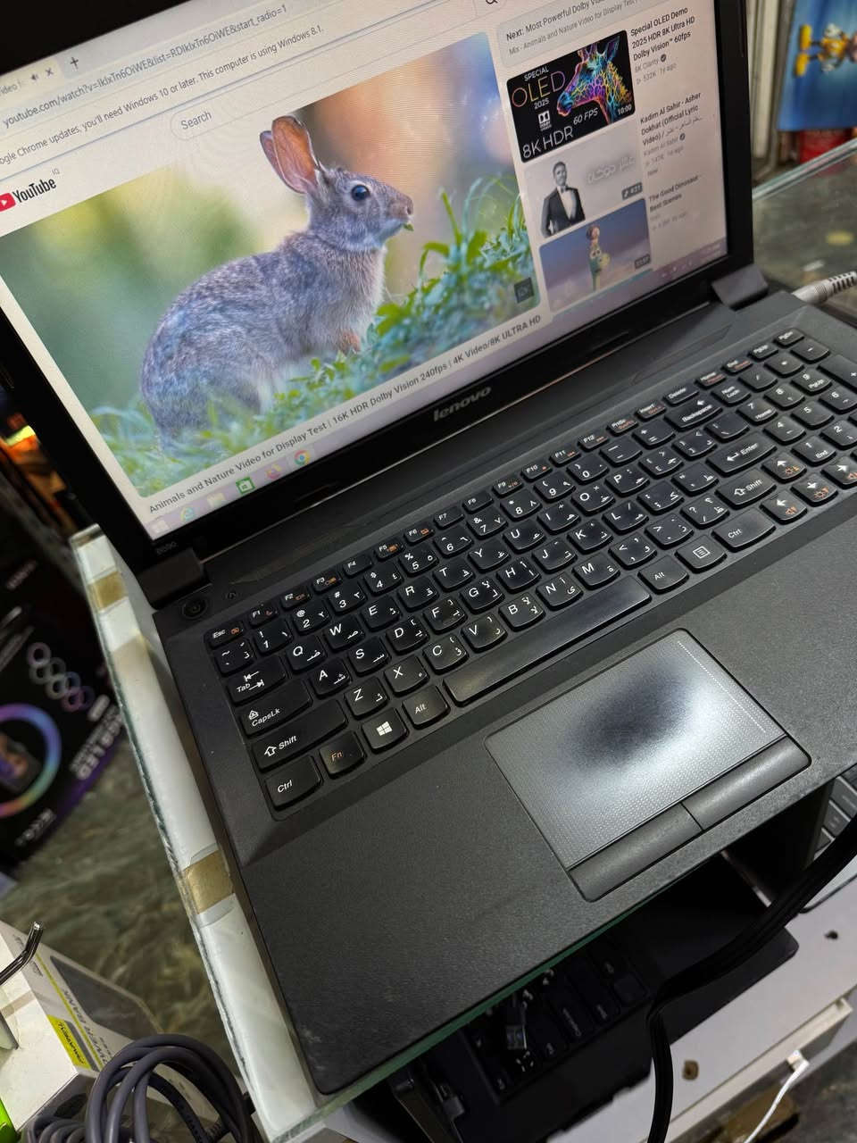 لابتوب لينوفو 

معالج سليرون جيل خامس 
Ram 4 كيكا قابل للتطوير 
ذاكرة تخزين كبيرة بحجم ٣٢٠ كيكا قابل للتطوير 
شاشة كبيرة بحجم 15.6 
DVD مشغل أقراص 
مع الشاحنه الاصلية 

٧٥ الف فقط 
*********** موصل, نينوى
