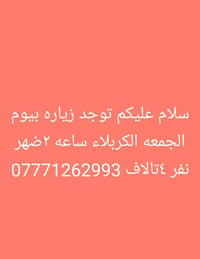 زيارة الجمعة • الكربلاء • ٤ نفر