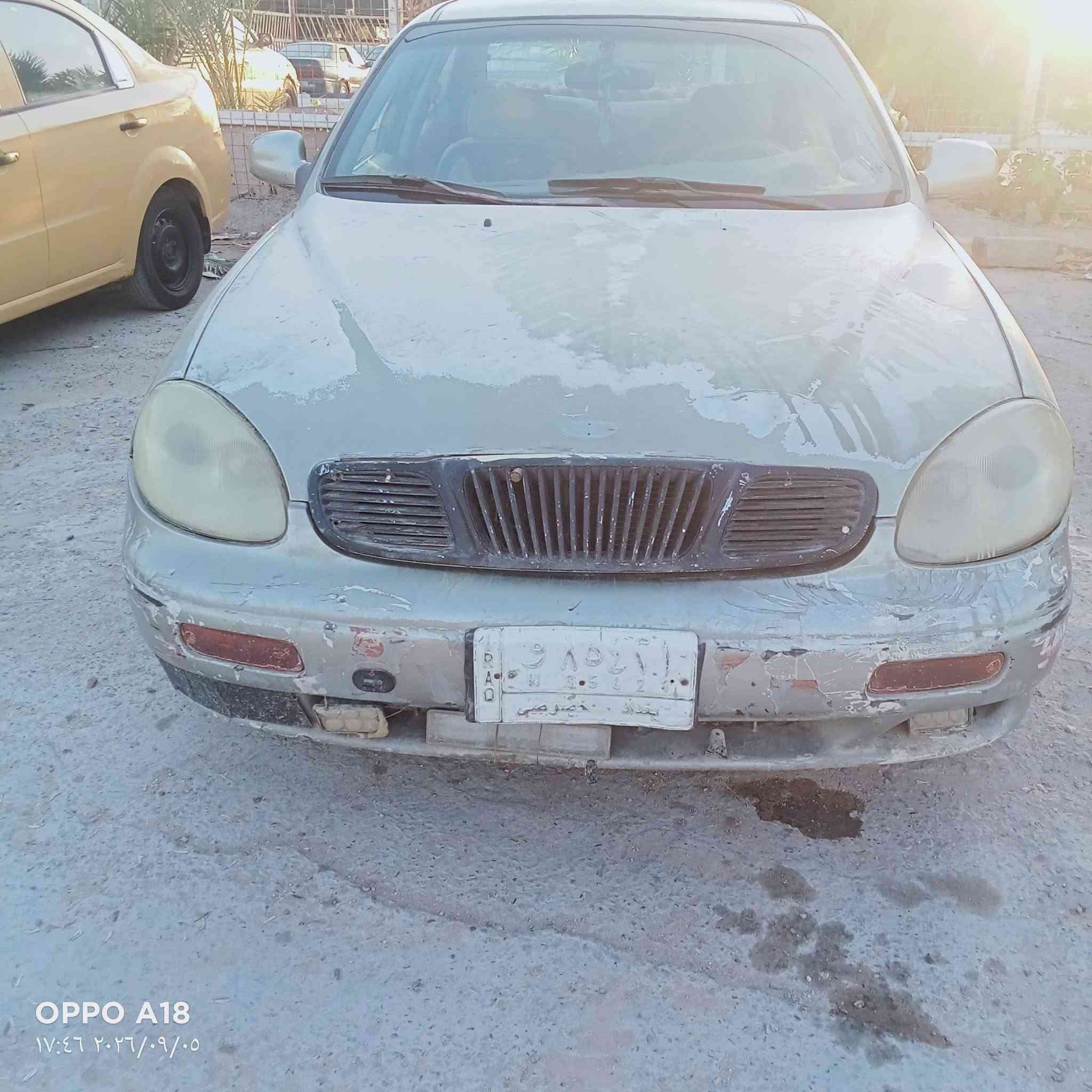سيارة دايو لگنزا موديل 99 محركها محور گير ومكينه كورلا رقم بغداد مالك السيارة نجف ناحية العباسية مكان السيارة نجف ناحية العباسية 
السعر 20 ورقة وبيها مجال 
للاستفسار الاتصال 
***********

نص مكتوب في الصور:
- OPPO A18
- ١٧:٤٧ ٢٠٢٦/٠٩/٠٥
- ١٧:٤٦ ٢٠٢٦/٠٩/٠٥