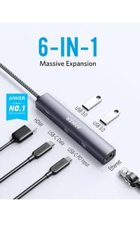 أنكر • منفذ إيثرنت • HDMI 4K