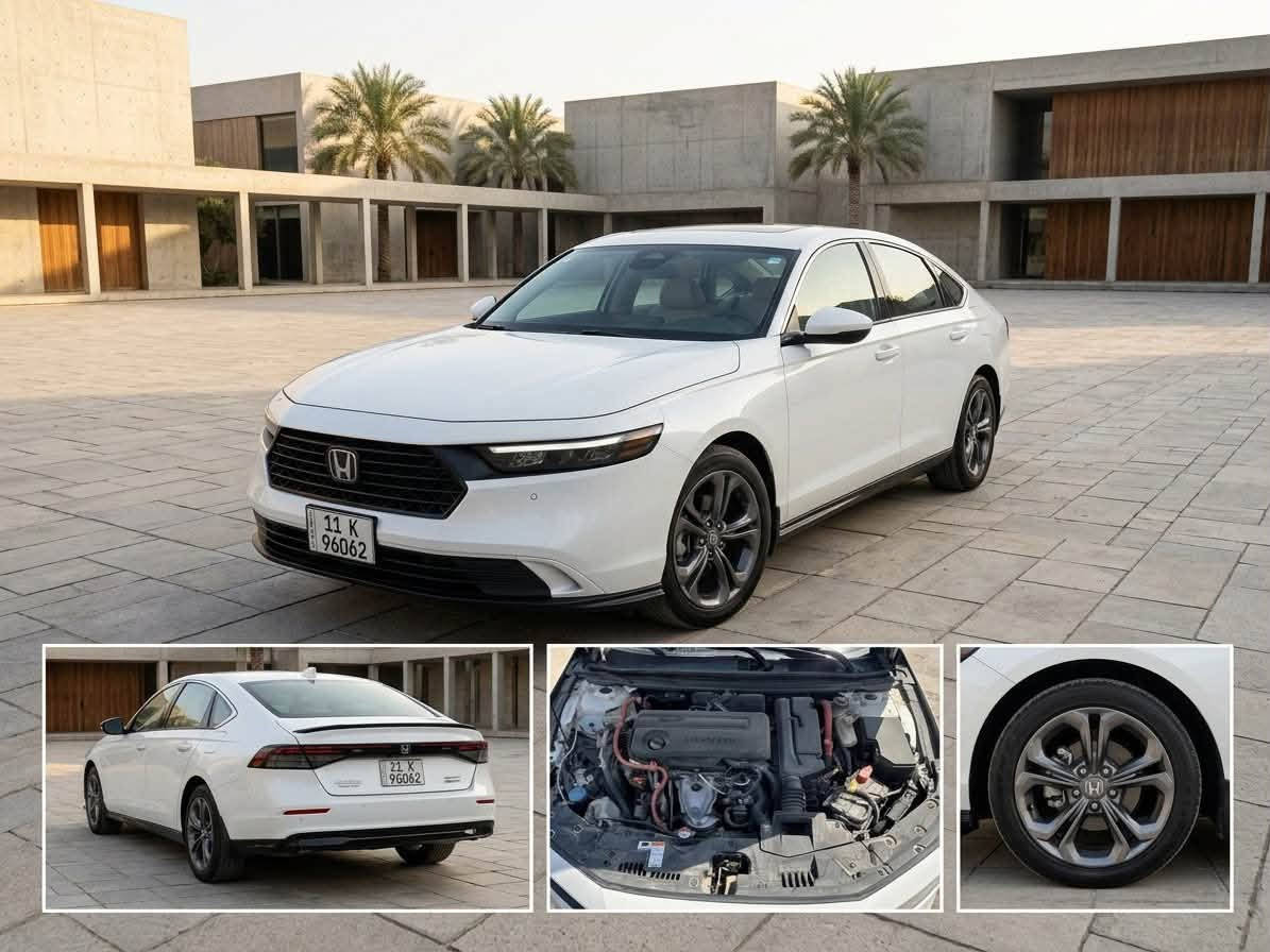 هوندا اكورد 2023 ياباني هايبرد فئة EX-L
السيارة ماشية 38,000 Km
• مكينة 2000 هايبرد تنفس طبيعي
• كير اوتوماتيك 
• شاشة كبيرة
• داخل بيجي
• ⁠فتحة سقف
• كاميرا خلفية 3 انظمة
• كراسي الأمامية 2 كهرباء   
• ⁠خزن ميموري
• رادار امامي
• ⁠تحذير من الاصطدام الأمامي 
• مانع تصادم
• تحديد مسار 
• تصحيح مسار
• شفتات بالستيرن
• مثبت سرعة
• مانع انزلاق
• دخول ذكي 
• إنارة ترحيبية
• هاندبريك بصمة
•لايت عدسات زينون
• نظام اوتو لايت Auto
• حساسات مطر 
• حساسات دخول الإنفاق
• حساسات ضغط هواء الإطارات
• أوامر صوتية
• 3 أنظمة قيادة (eco, ev, sport)
• بلوتوث
• مدخل USB + AUX

السيارة  حادثها شويه بالجنطة ومبدلة بلادي نفس اللون والباقي مكفول
رقم شاصي مرفق 
السعر 230$ ورقة

للاستفسار ***********
