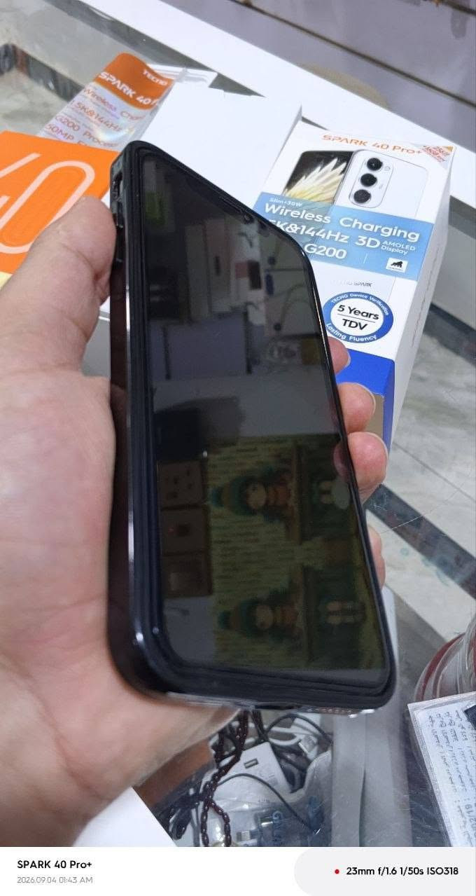السلام عليكم تلفون ايفون إكس ماكس نضيف حيل بطارية 🔋 100 مستبدل شاشة وكالة من ابل وكسر خفيف بضهر ومغلف تغليف حلو جهاز حيل نضيف السعر خاص وبسعر مناسب ***********...

نص مكتوب في الصور:
- SPARK 40 Pro+
- 2026.09.04 01:43 AM
- 23mm f/1.6 1/50s ISO307
- • 23mm f/1.6 1/50s ISO318
- 23mm f/1.6 1/50s ISO293
- SPARK 40 Pro+ 2026.09.04 01:44 AM 23mm f/1.6 1/50s ISO261
- 1:49
- حول
- رجوع
- الاسم
- iPhone
- إصدار iOS
- 18.7.10
- اسم الطراز
- iPhone Xs Max
- رقم الطراز
- MT5E2LL/A
- الرقم التسلسلي
- F2LXH9V0KPHH
- القطع وسجل
- تاريخ الخدمة
- ARK 40 Pro+