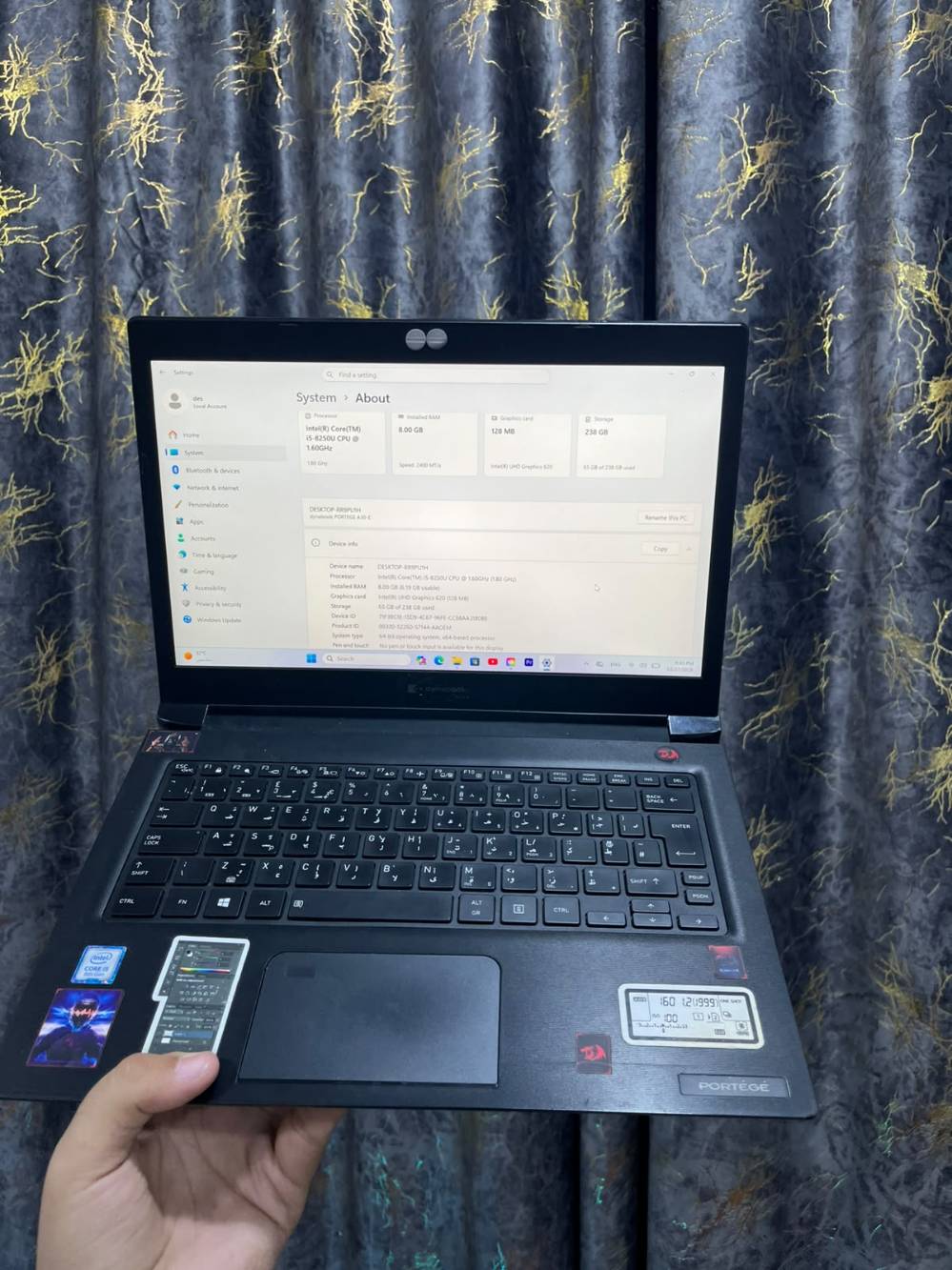 Dynabook A30-E • i5-8250U • رام 8GB