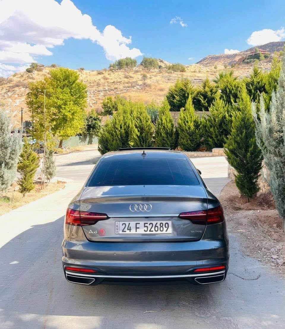 Audi A4 2023 Sline Quattro mild hybrid 
 محرك ٢٠ توربو صندوق و نص بابين كارت و تعديل بدون دواخل .بجم كبس،و خلفي كبس ،ارباك بس دكمة طاگ،٤٢٠٠٠ مايل ماشية،مواصفات فول فول،  موجود بدهوك *********** سعر 188$ رقم و سنوي جديد خمس كاميرا و رادار امامي و خلفي و جانبي بصمة و سلايت و شحن وايرلس  كوشن جلد و خزن و امامي و خلفي هيتر و ستيرن هيتر وبعد هواية دهوك, العراق
