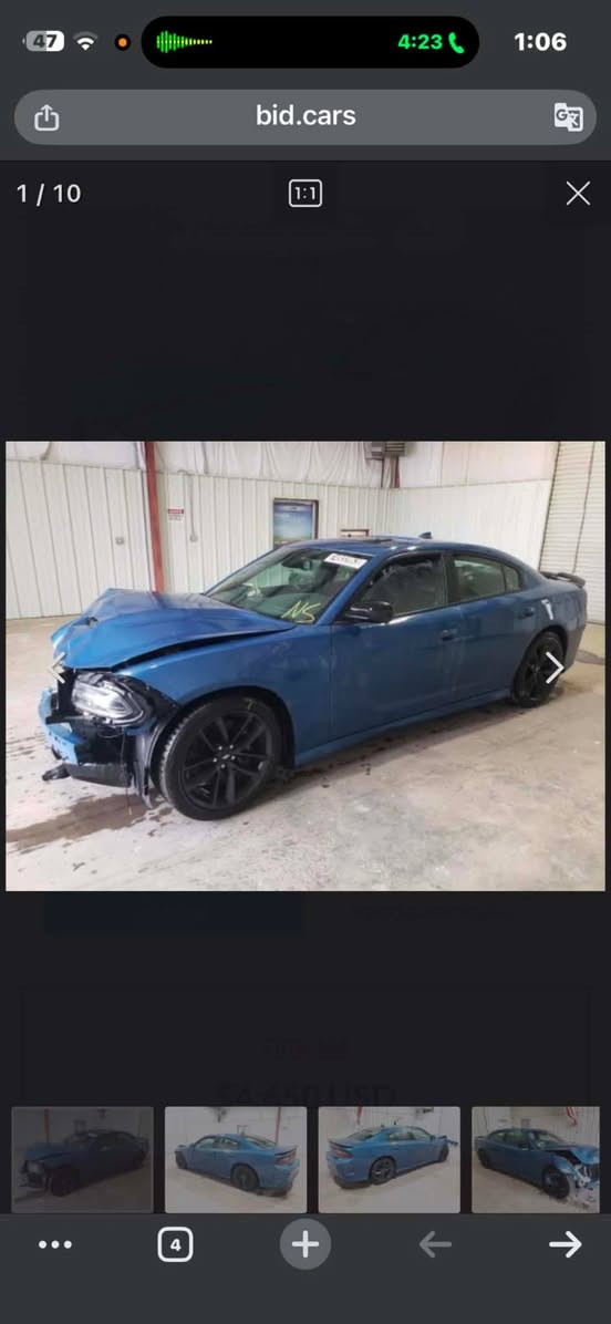 جارجر فول مواصفات فتحه حساسات شاشه كبير GT حلوه كلش السياره
ماشيه 94 ميل 
تشغيل عن بعد كل لمواصفات بيهاا
سياره جديده حيل كله شغال
حداديه
تبريد تواير شركه سياره جديده معنه لكلمه
موديل 2020 اصل معلايه 2022
سنويه مطابقه كلش ع شواصي كلهاا

***********    الناصريه مركز
السعر 173  بيها مجال

نص مكتوب في الصور:
- 47 4:23 1:06 bid.cars 1 / 10 1:1 $4,650 USD 4