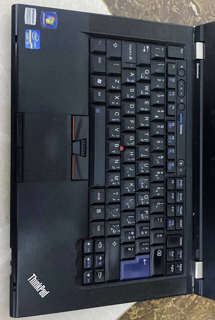 Lenovo ThinkPad T420i 💻

🔹 الموديل: Lenovo ThinkPad T420i
🔹 المعالج: Intel Core i3-2350M 2.30GHz
🔹 الرام: 4GB
🔹 التخزين: حوالي 860GB
🔹 الشاشة: 14 إنچ
🔹 النظام: Windows 7 Ultimate 64-bit
🔹 كاميرا 📷
🔹 قارئ بصمة
🔹 Wi-Fi + Bluetooth
🔹 DVD-RW
🔹 كيبورد عربي + إنكليزي + عطل في زر المسافة و الحذف فقط الباقي شغال 
🔹 البطارية تعمل تقريبًا ساعة بدون شاحن🔋
🔹 يأتي مع الشاحن

📌 حالة الجهاز: مستعمل، والحالة الخارجية موضحة بالصور.
السعر : ٨٠ عمارة, ميسان
