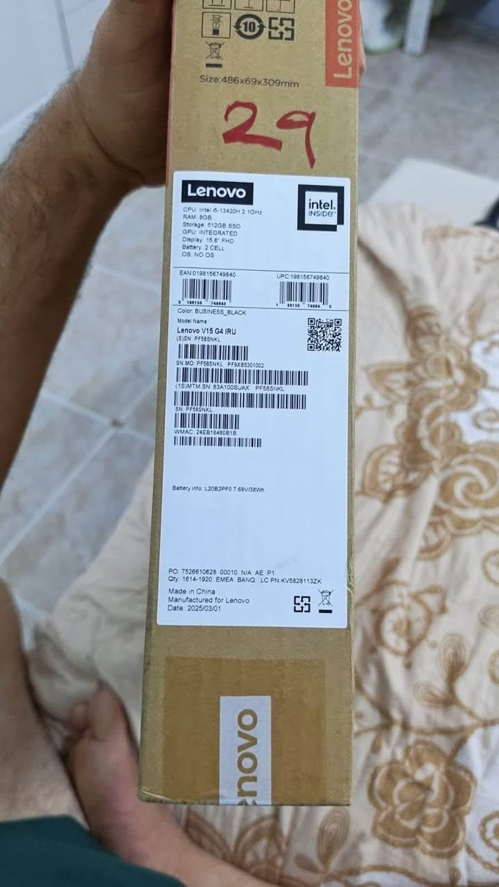 🌟 لاپتۆپێکی ⚡ کەم کارکردوو ⚡ بە نرخی سوپەر! 🌟
Lenovo V15 G4 (نەوەی ١٣)
تەنها ٢١ جار لە شەحن دراوە (لەگەڵ نوێدا چرکەیەک جیاوازی نییە)!
نوێکەی لە بازاڕ بە ٨٥٠ هەزارە، بەڵام ئەمەیان بە تەنها ٦٠٠هەزارە ئۆفەر کراوە (نزیکەی 💥 ٢٥٠ هەزار دینار هەرزانتر لە ئەکبەند 💥).
💎 مواستفاتەکان:
▪️ پڕۆسێسەر: Intel Core i5-13420H (زۆر بەهێز و خێرا)
▪️ ڕام: 8GB DDR4
▪️ هارد: 512GB SSD NVMe
▪️ شاشە: 15.6" Full HD
▪️ پاتری: ١٠٠٪ تەندروست (تەنها 21 Cycles)
▪️ ملحقات: شەحنکەرەوەی ئەسڵی + کارتۆنەکەی خۆی
📍 شوێن: هەولێر - سوڵتان مظەفەر
📲 پەیوەندی / واتسئەپ: ***********
(فرسەتێکی زۆر بەنرخە، یەکەم کەس پەیوەندی بکات پیرۆزی بێت!) أربيل, العراق
