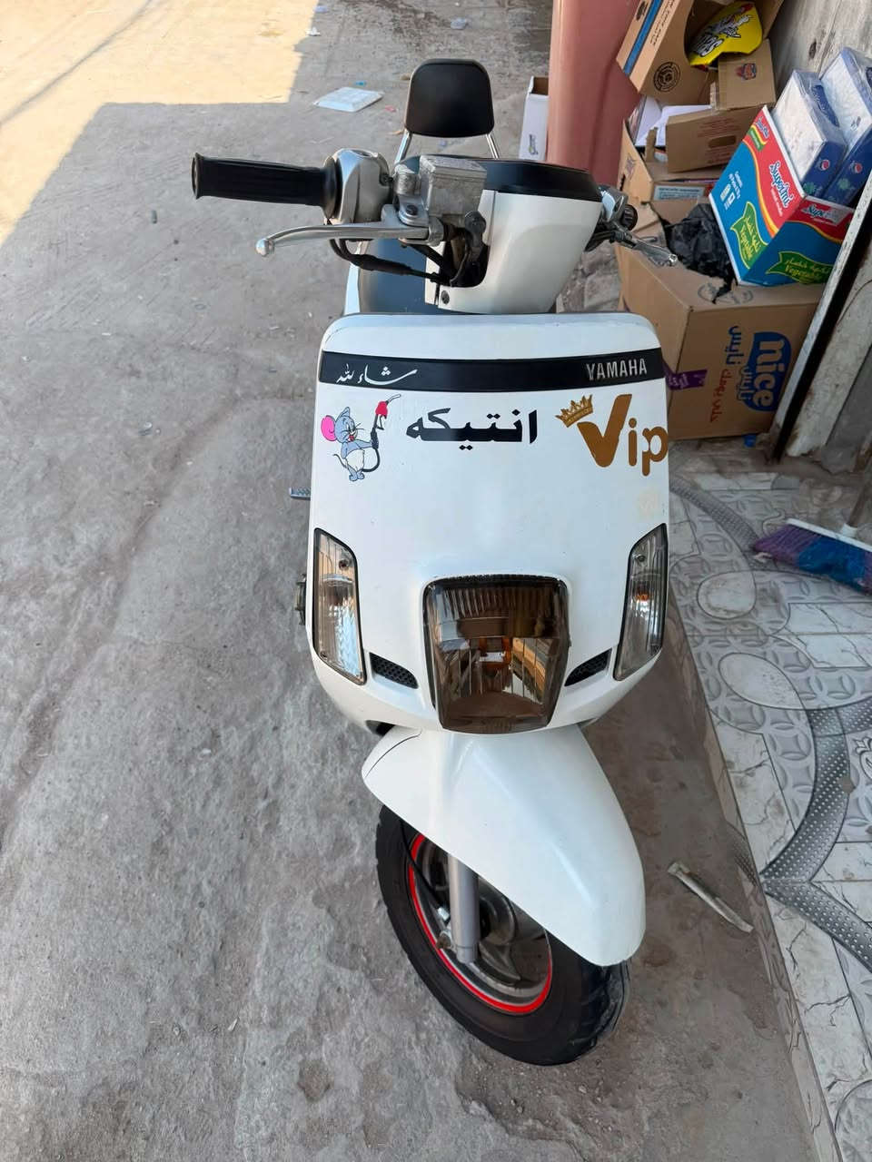 بوليس مسطره نوزل
كفاااله عاامه  كلها ختم واحد ويه المكينه 
الدراجه بشرط ما مفتوحه ولا مدني صبانه للمكينه 
كلها عل لبلاد شراي خاص 
ب1.300وبيها مجال قليل 
مكاني البصره أبي الخصيب 
***********.

