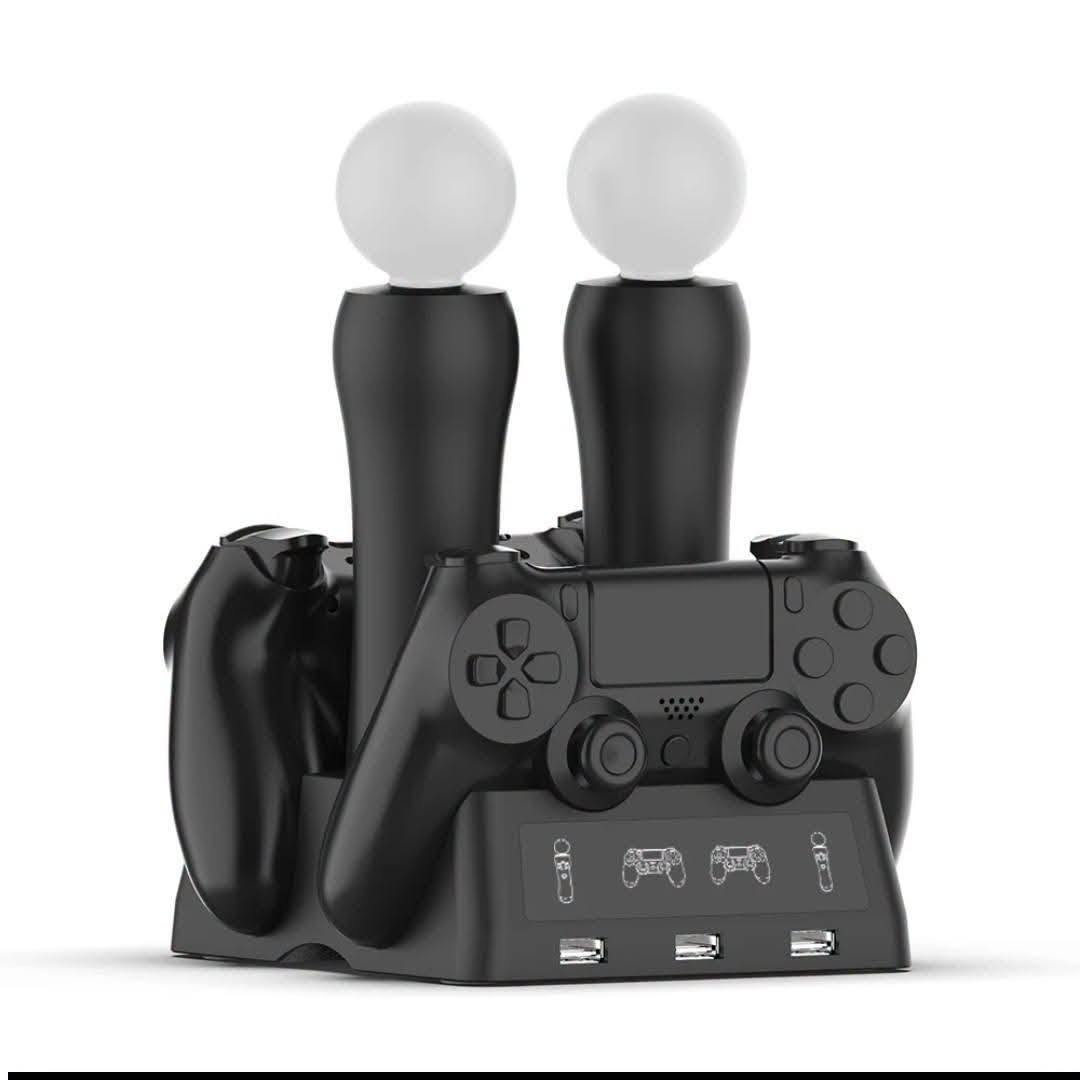 قاعدة شحن PS4 • ٤ في ١ • شحن جوستيك