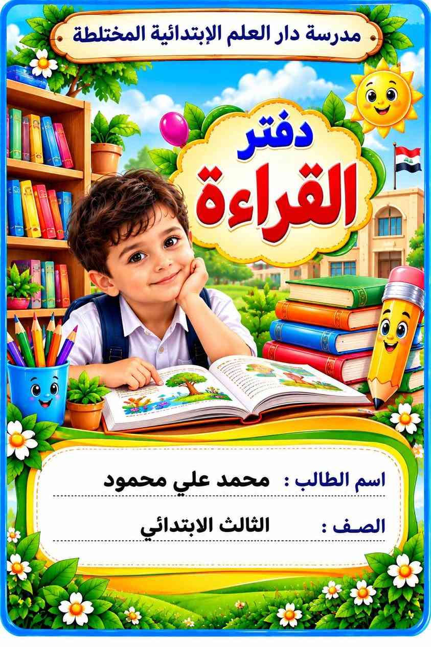 دفاتر مدرسية • تصميم شخصي • صلاح الدين - العلم
