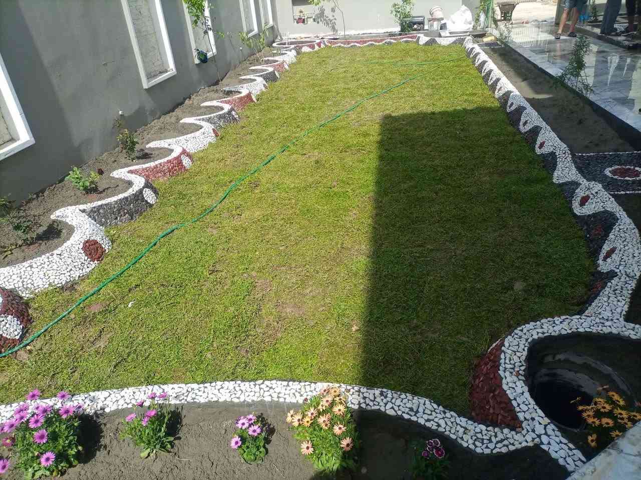 ترتيب الحدائق • حجر ملون • شلالات ونافورات