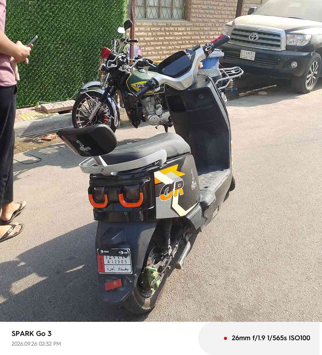 السلام عليكم عندي دراجه شحن للبيع مستخدمه قليل ٦بطاريات ٧٢فولت ابيع علفحص سعره ٧٥٠ وبيه مجال تواصل واتساب ***********

نص مكتوب في الصور:
- SPARK Go 3
- 2026.09.26 02:33 PM
- 26mm f/1.9 1/909s ISO101
- SPARK Go 3 2026.09.26 02:32 PM 26mm f/1.9 1/565s ISO100