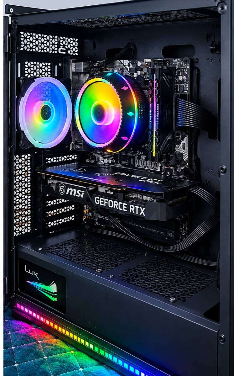 Pc للبيع
كيس اضائه RGB على صوت 

كارت شاشه: RTX 3060ti. 

معالج: ryzen5 5500

باورسبلا 750 اضائه 

RAM 16 gb ddr4 3200 
الهارد  ssd 4T

M.B :450m
حاسبه نضيف جدا
 مكاني بغداد شعب 
رقم ***********
