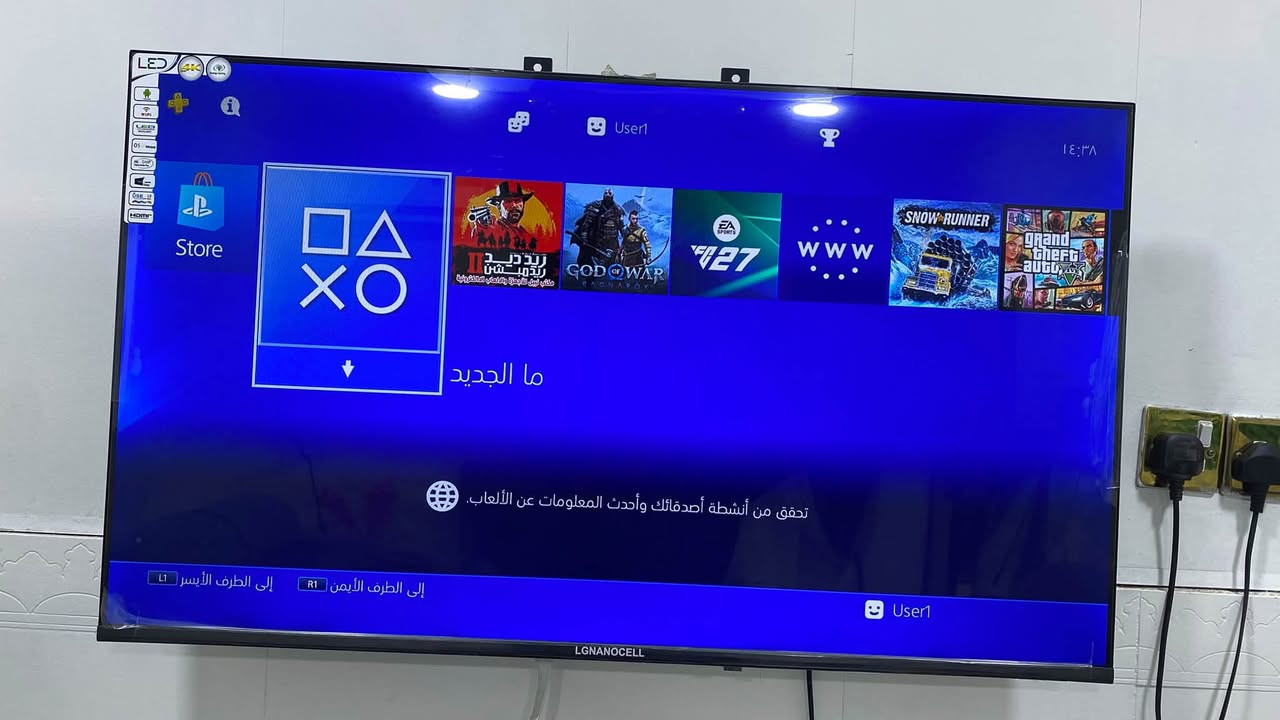 بلي فور سلم مهكر زلغ ما بي جديد كلش لا مصلح ولا مفتوح شرط الفحص كامل ملحقات كارتونه الاصلي ويدات ثنين وحده اصليه وحده تجاري ومهكر بداخله هواي العاب وكلهن قويات جهاز كلش جديد ونضيف زلغ ما بي سعر 260 وبي مجال رقم*********** بصره القبله
