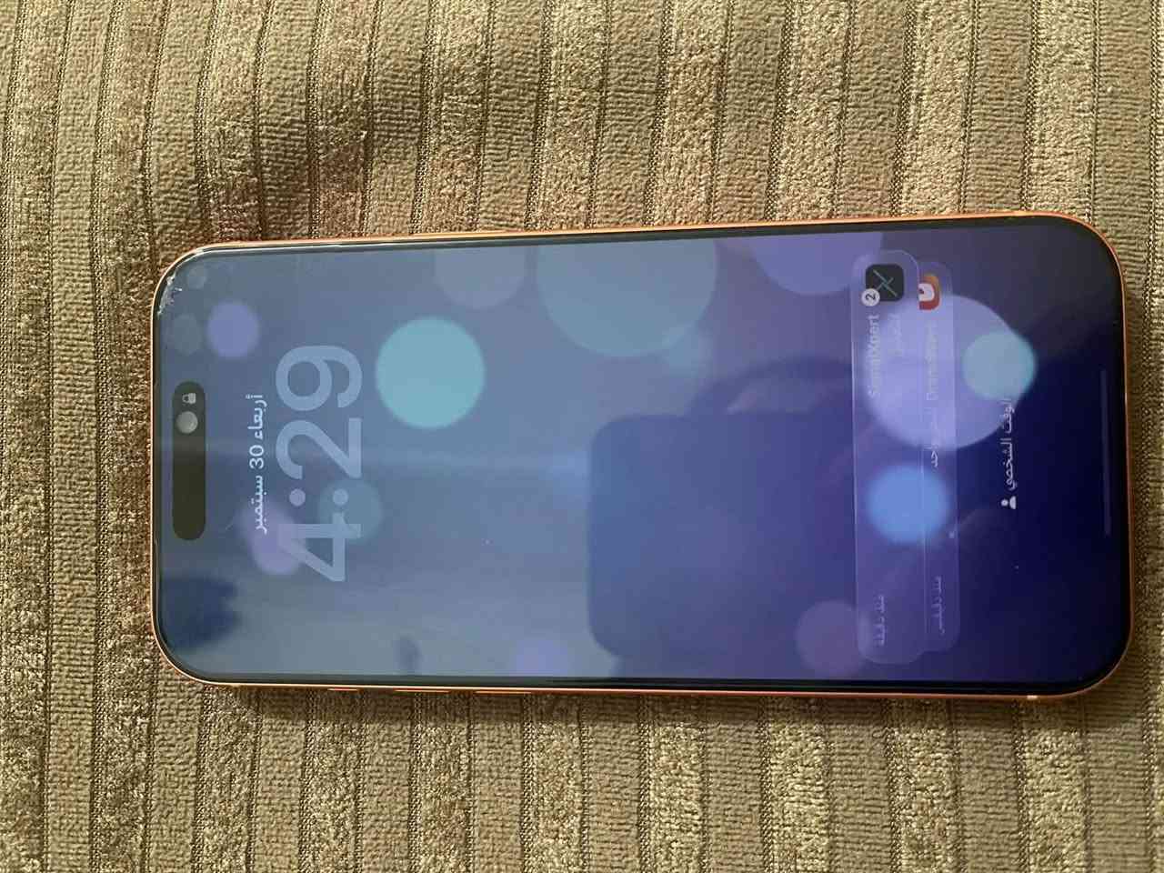 السلام عليكم جهاز ايفون 17pro mas
Esim ذاكره 256  
غراضة كامله 

بطارية 98‎%‎ جهاز نظيف جداً ماعدا طخه خفيفه بالاطار موضحه بالصور السعر 1650 وبي مجال بسيط 

للتواصل خاص 

او الاتصال ع الرقم ***********
