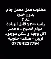 اربيل • كاشير • معمل