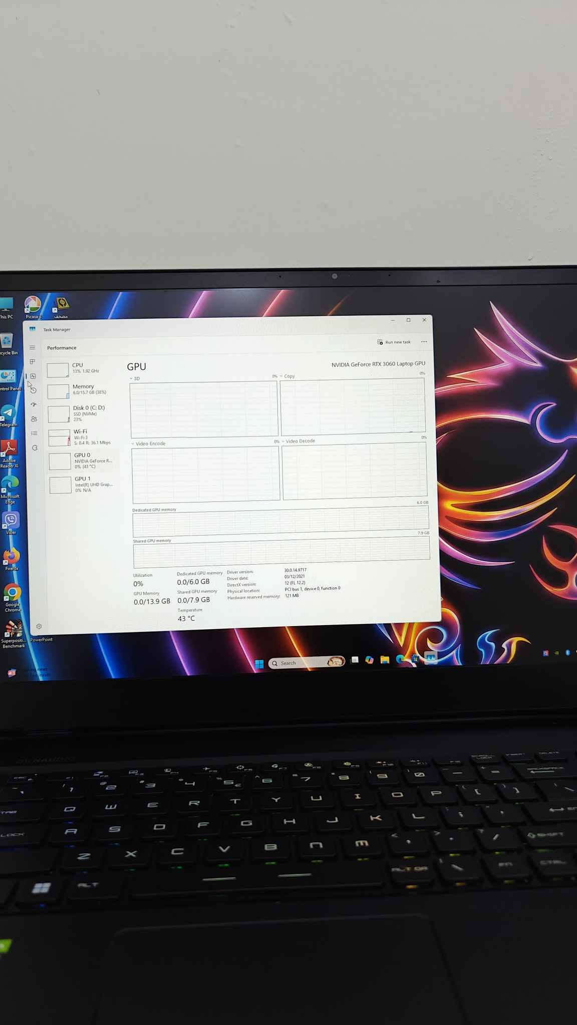 رايدر MSI • i7-11800H • RTX 3060 6GB