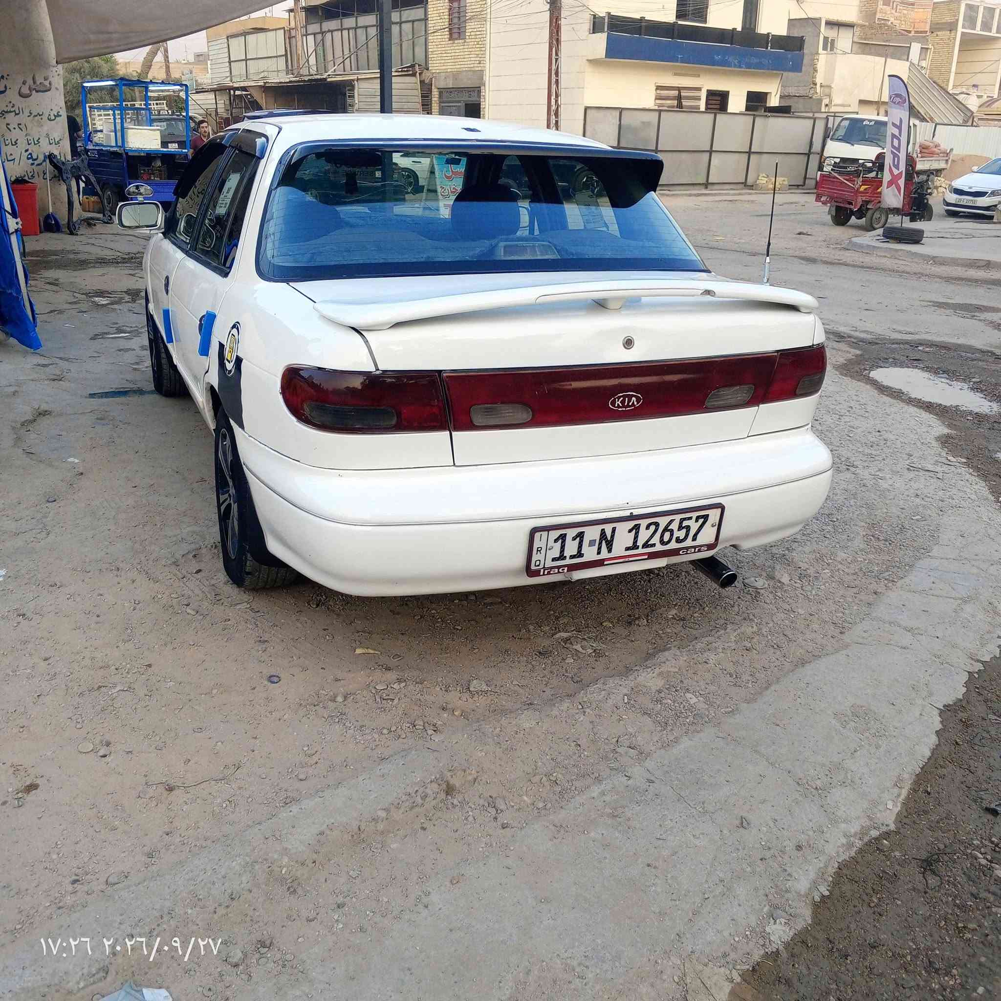السلام عليكم كيا سيفيا موديل 95 رقم بغداد انكليزي تحويل ثاني يوم سنويه ل 29  كير اوتوماتيك محرك مفتوح كير ومحرك مكفولات السياره مصبوغه عام جماليه تخم تاير شاشه باتري جديد تبريد عاطل الحداديه نص عمر السعر 31 مكان السياره بغداد العامرية رقم الهاتف ***********

نص مكتوب في الصور:
- ١٧:٢٦ ٢٠٢٦/٠٩/٢٧
- ١٧:٢٧ ٢٠٢٦/٠٩/٢٧
- ١٧:٢٥ ٢٠٢٦/٠٩/٢٧
