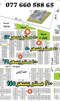 التاجيات • مساحات ٥٠-٣٠٠م • تجاري وسكني