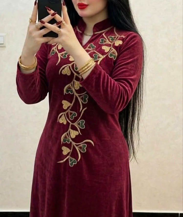 دراعه تونسي • مخمل ناعم • مقاسات L-3XL