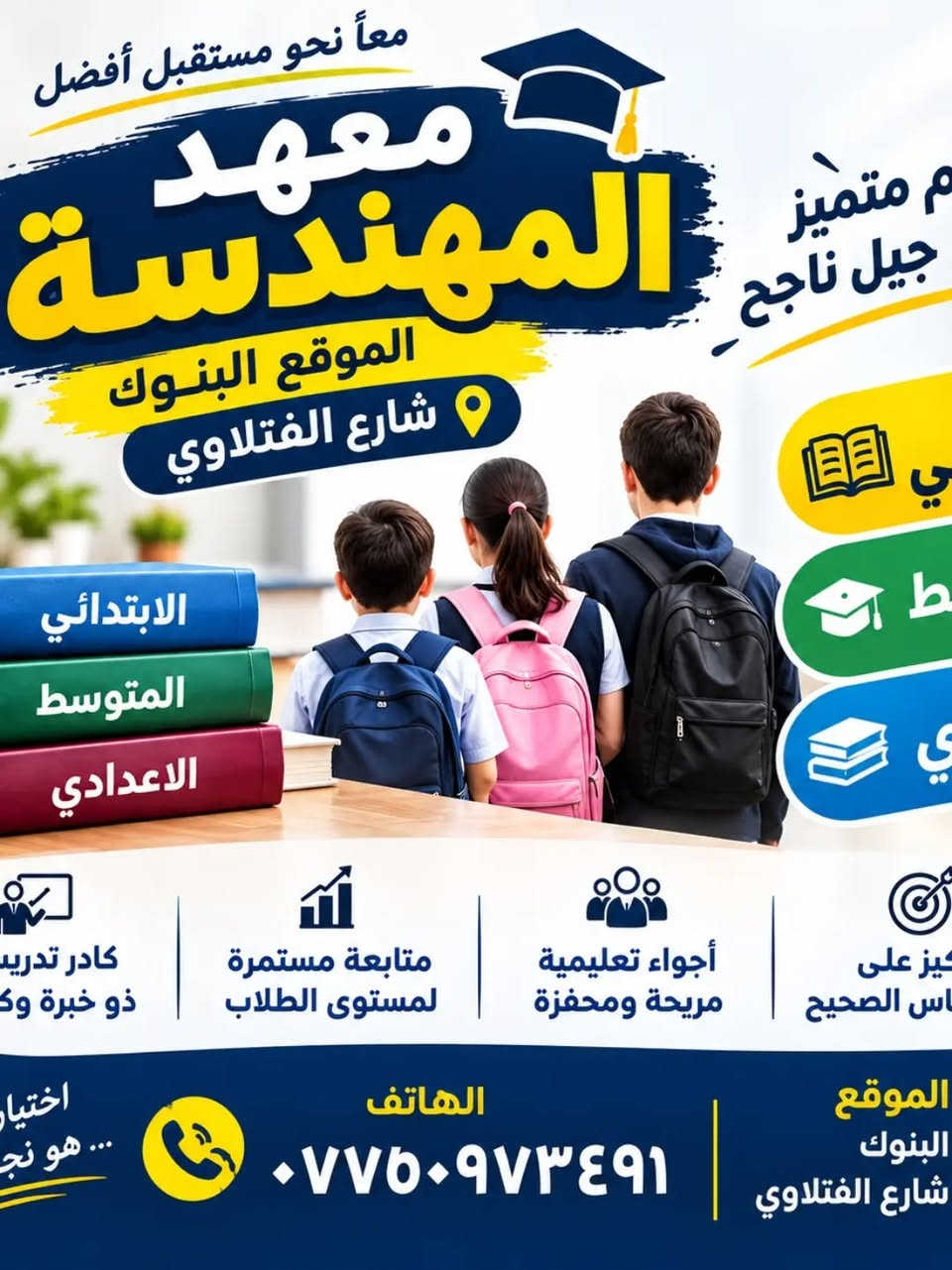 معهد المهندسة • البنوك شارع الفتلاوي • دروس خصوصي