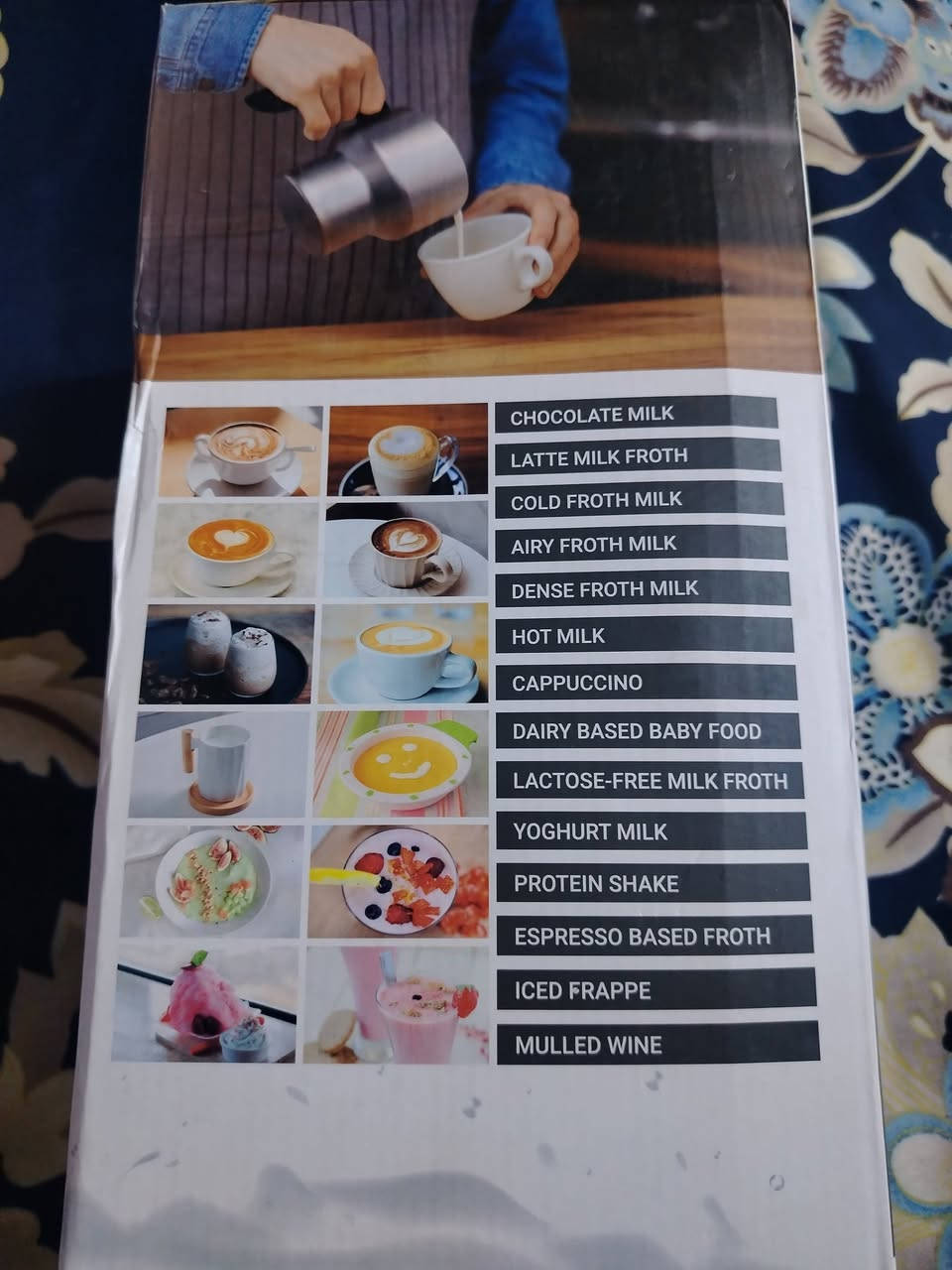 جهاز خفق وتسخين الحليب 14 في 1 من ليفاترو (Livatro 14-in-1 Electric Milk Frother)، وهو جهاز متعدد الوظائف لتحضير رغوة الحليب الساخنة والباردة.أبرز مواصفات الجهاز:الأكواب المزدوجة: يأتي مع إبريقين من الفولاذ المقاوم للصدأ (ستانلس ستيل 304) بسعات مختلفة (كبير وصغير).تقنية التسخين بالحث (Induction Heating): لتسخين متساوٍ وسريع دون احتراق الحليب.التحكم والتشغيل: شاشة لمس ذكية مع 14 وظيفة مدمجة ووظيفة الذاكرة لحفظ الإعداد المفضل.التنظيف: أجزاء قابلة للغسل وآمنة في غسالة الصحون.

الاستفسار خاص او واتساب ***********
